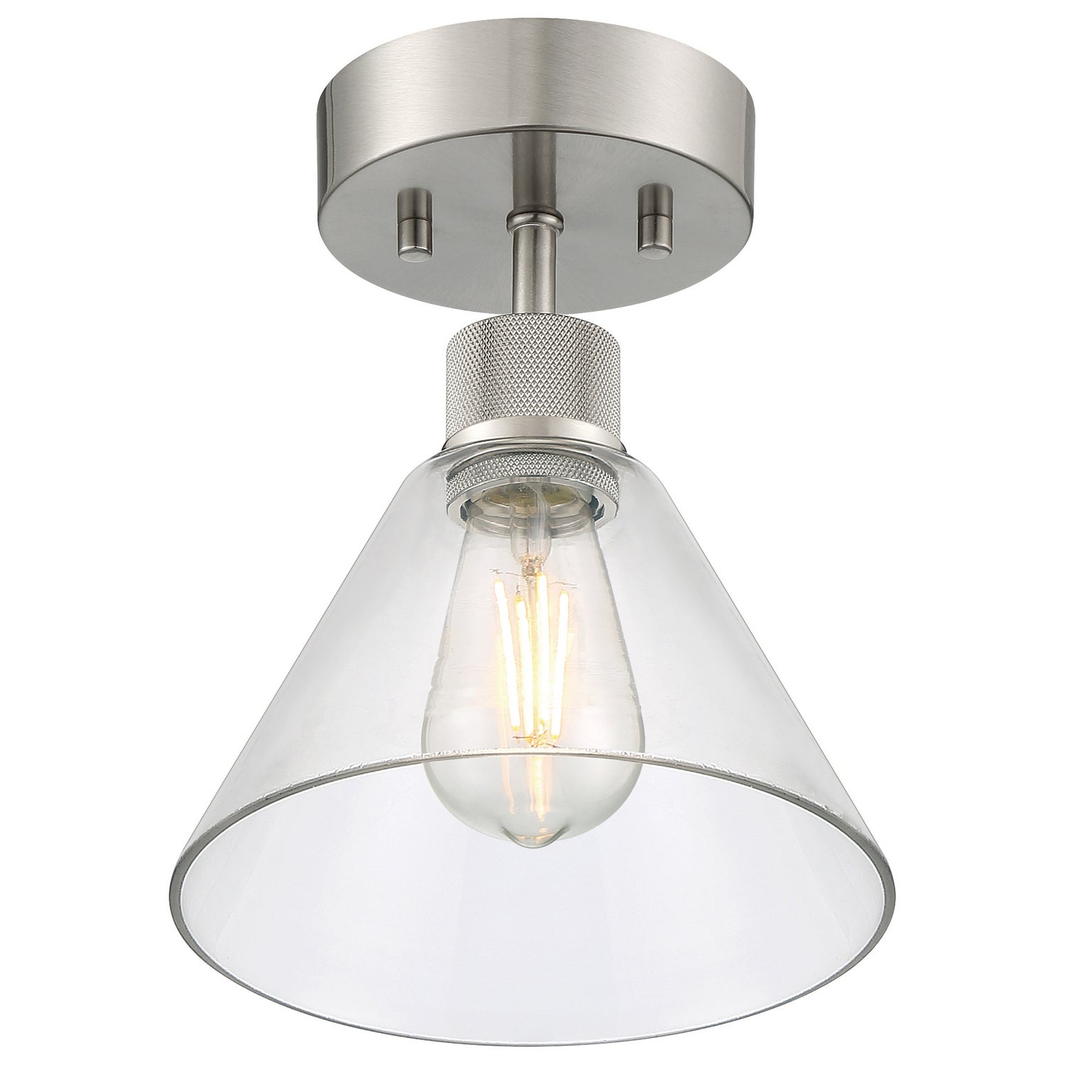 Access - 63146LEDDLP-BS/CLR - LED Semi Flush Mount - Port Nine Martini - Brushed Steel