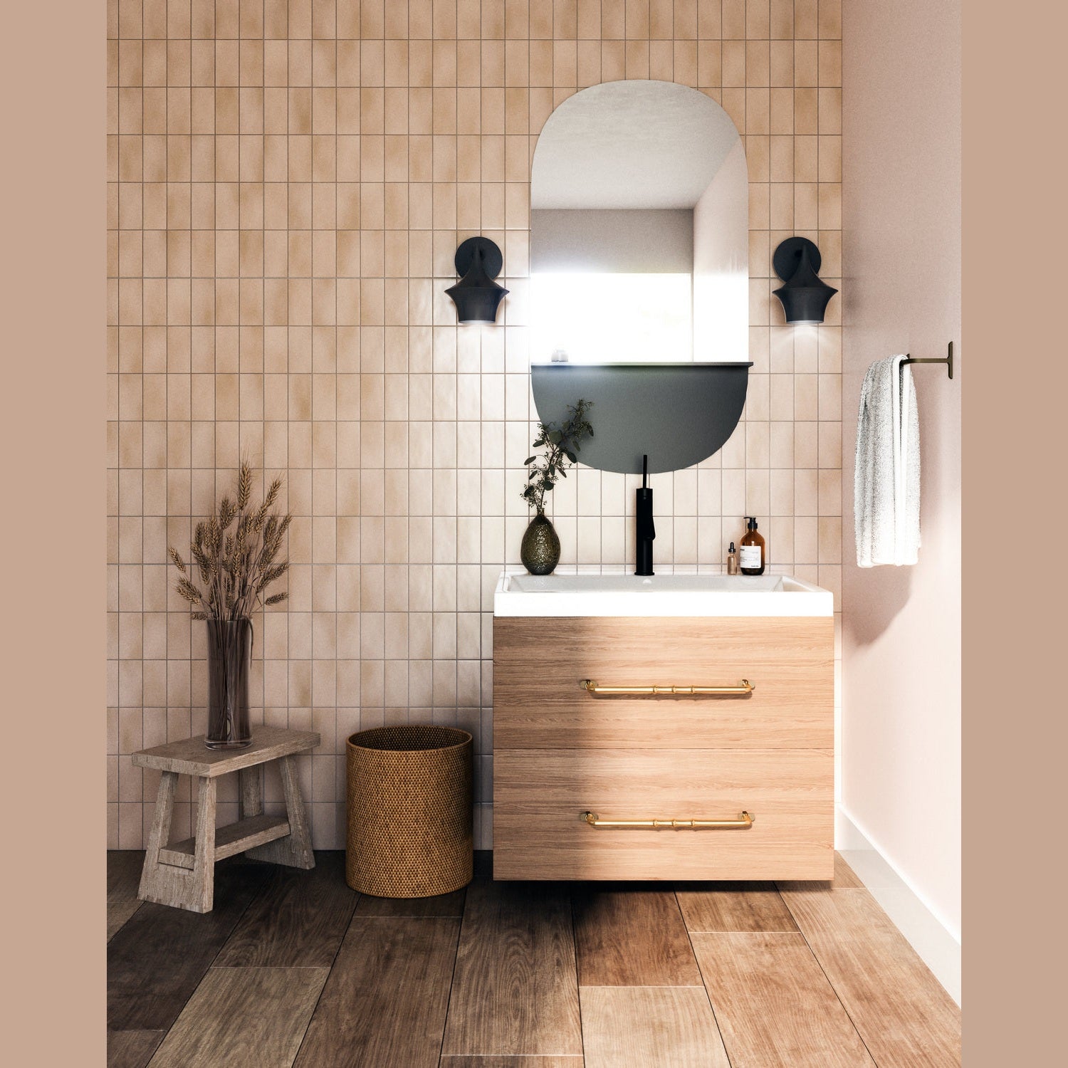 Alora - WV523007MB - One Light Vanity - Emiko - Matte Black