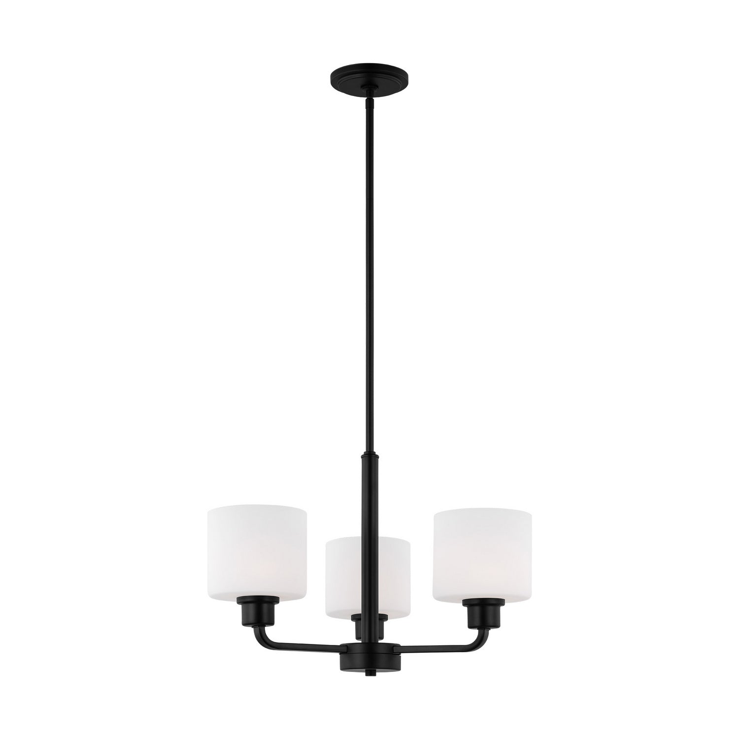 Generation Lighting - 3128803EN3-112 - Three Light Chandelier - Canfield - Midnight Black