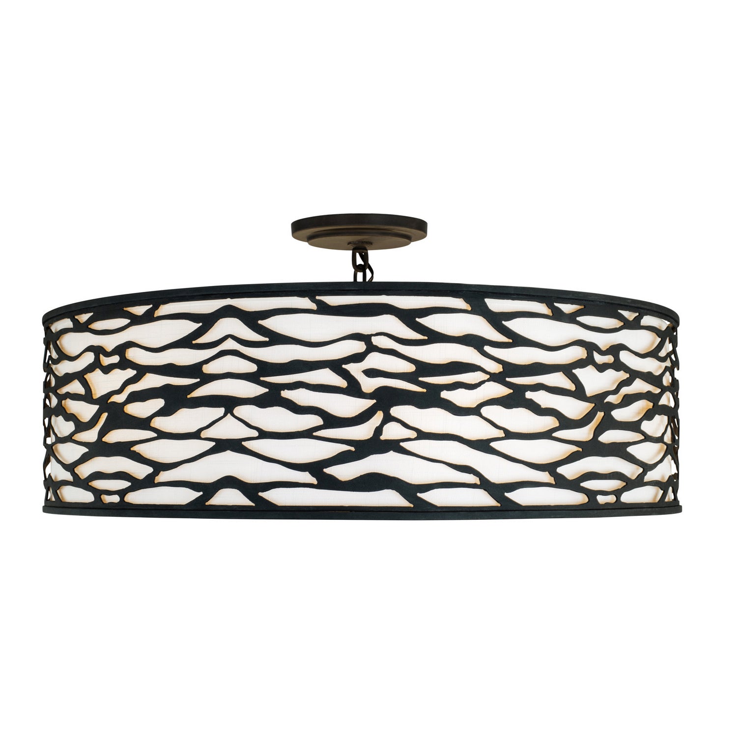 Varaluz - 348S06CB - Six Light Convertible Semi-Flush/Pendant - Kato - Carbon
