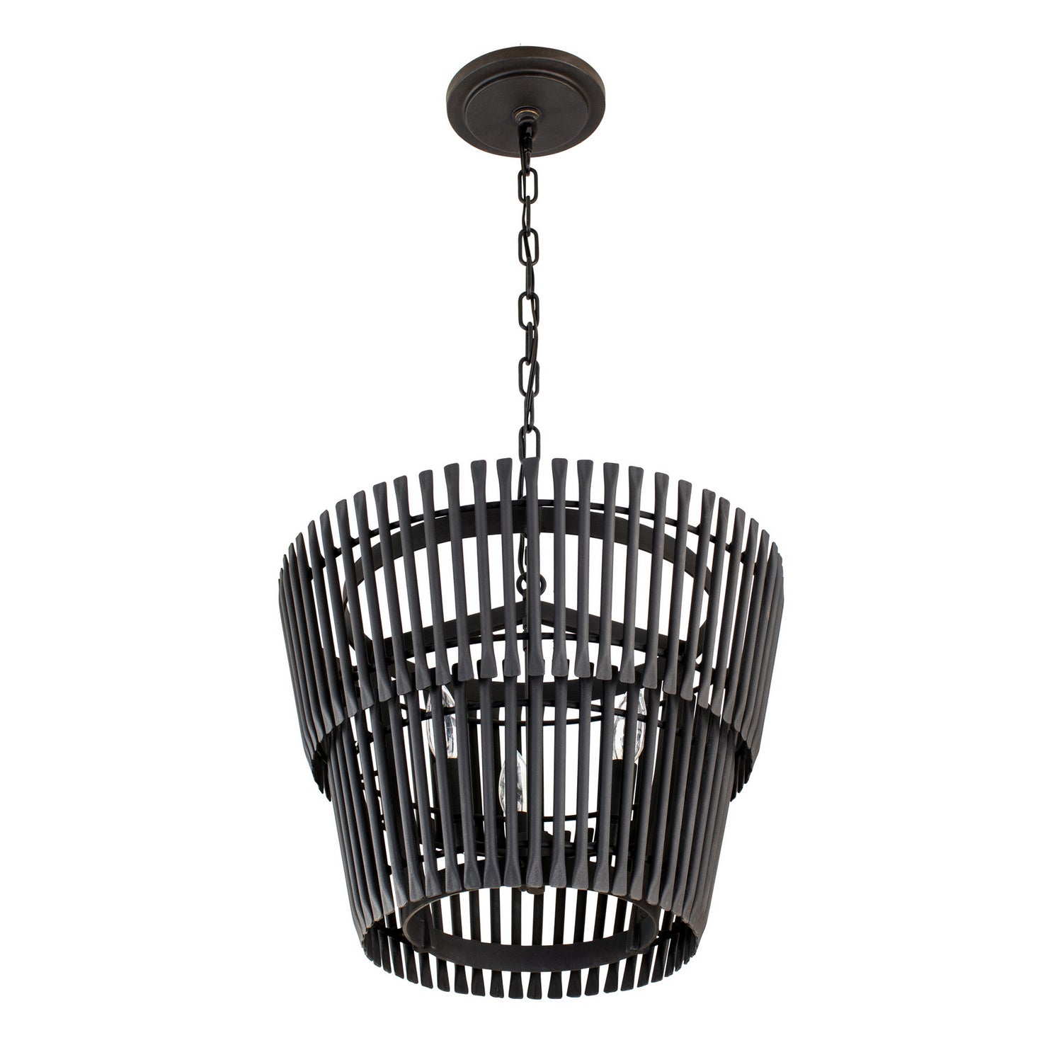 Varaluz - 355P03CB - Three Light Pendant - Apollo - Carbon