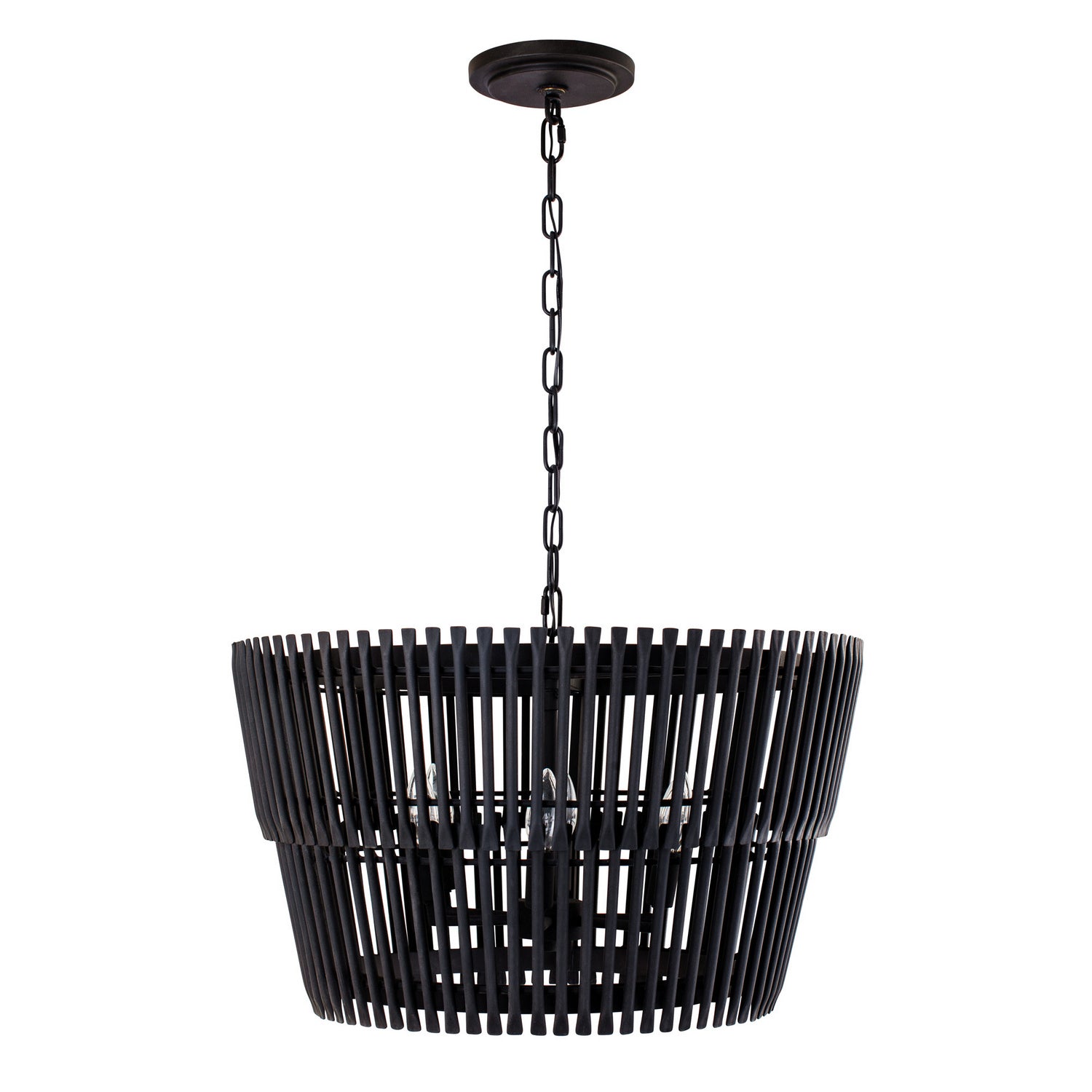 Varaluz - 355P06SCB - Six Light Pendant - Apollo - Carbon