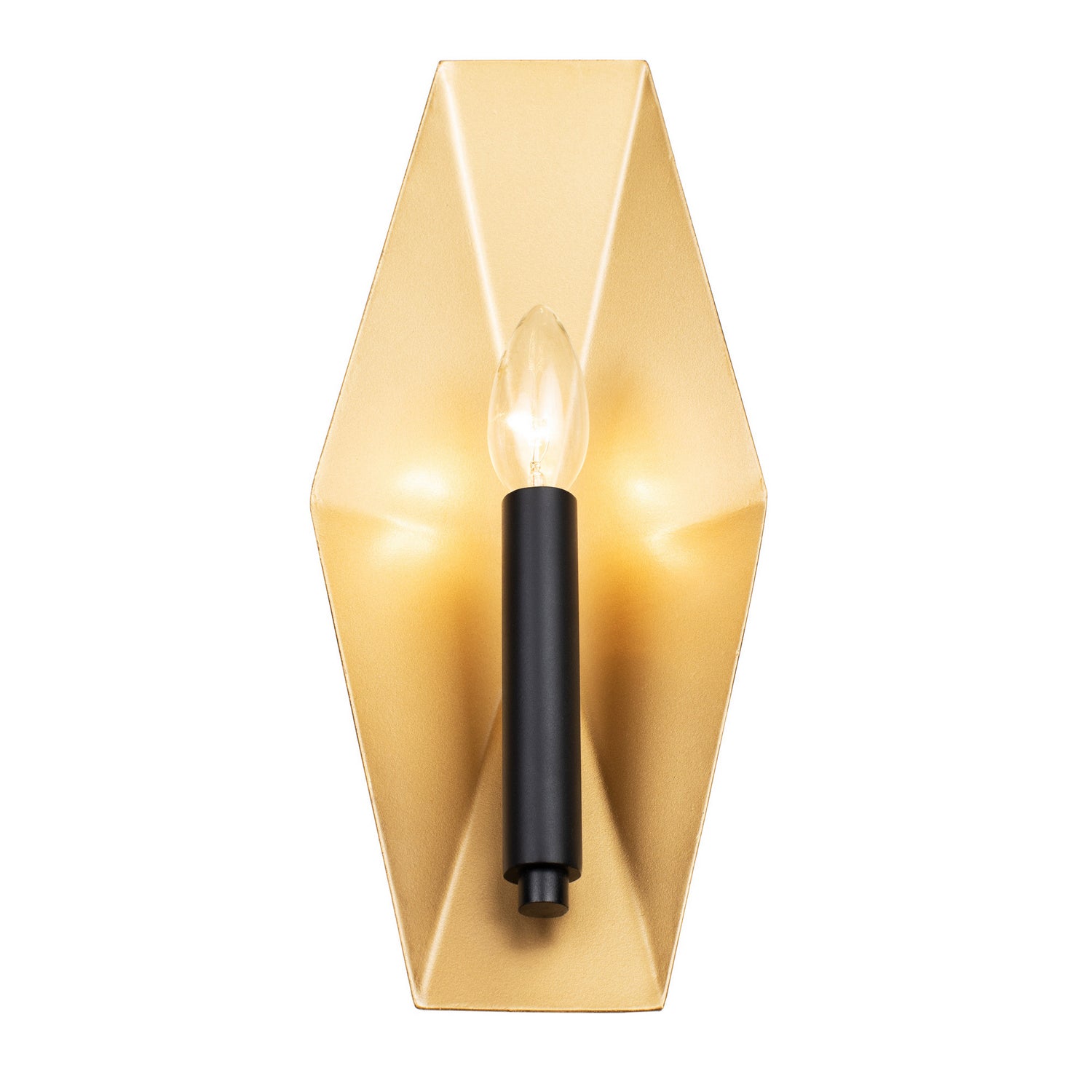 Varaluz - 361W01MBFG - One Light Wall Sconce - Malone - Matte Black/French Gold