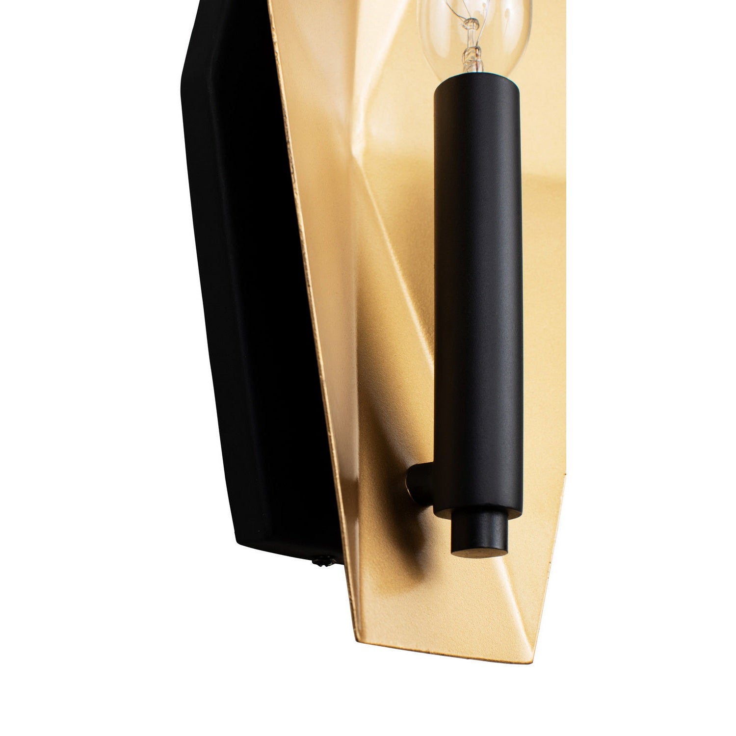 Varaluz - 361W01MBFG - One Light Wall Sconce - Malone - Matte Black/French Gold