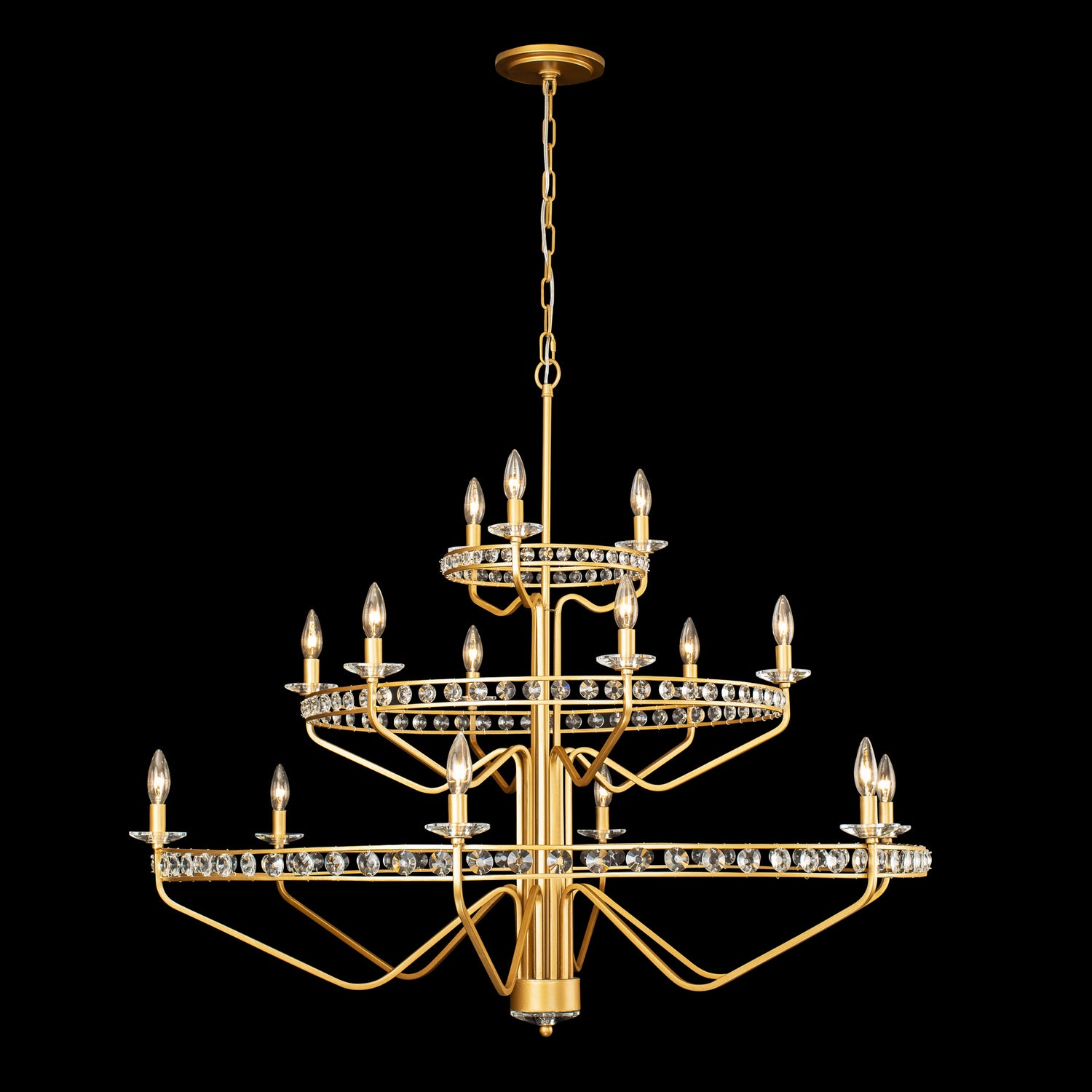 Varaluz - 363C15AG - 15 Light Chandelier - Monroe - Antique Gold