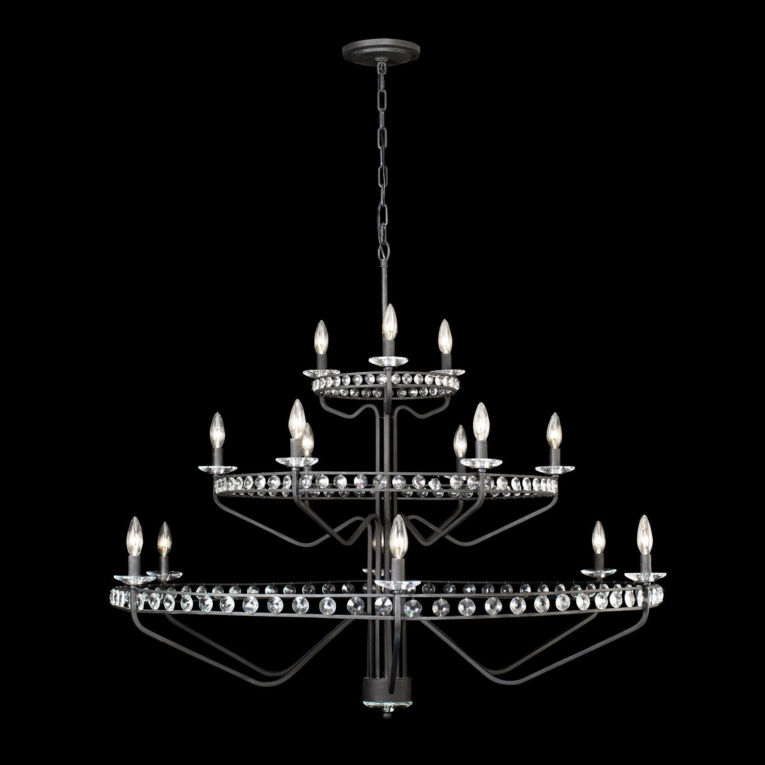 Varaluz - 363C15CB - 15 Light Chandelier - Monroe - Carbon
