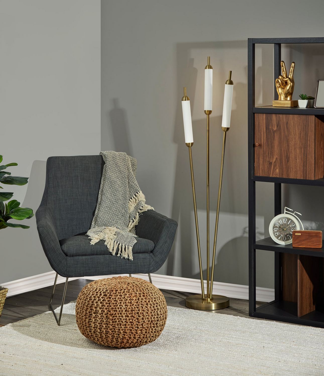 Adesso Home - 4404-21 - LED Floor Lamp - Pierce - Antique Brass