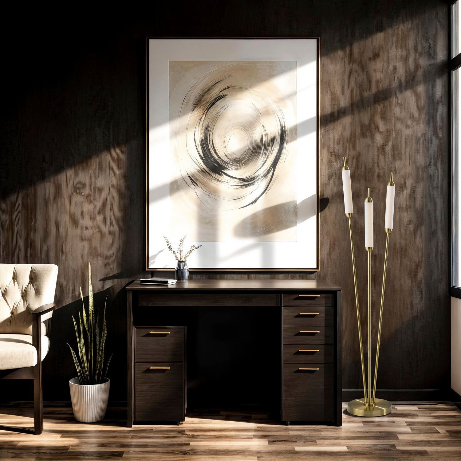 Adesso Home - 4404-21 - LED Floor Lamp - Pierce - Antique Brass