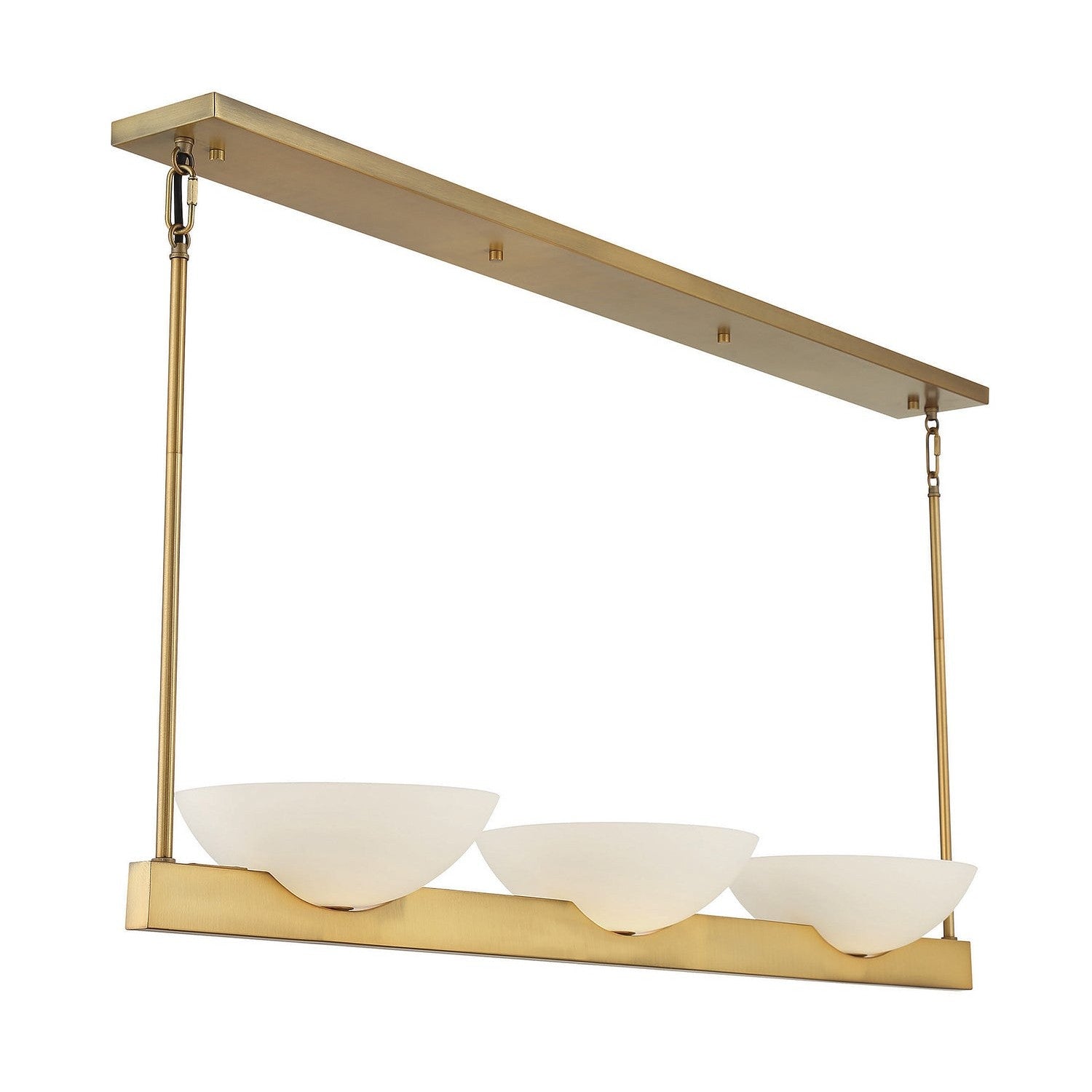 Savoy House - 1-1614-3-322 - Three Light Linear Chandelier - Fallon - Warm Brass