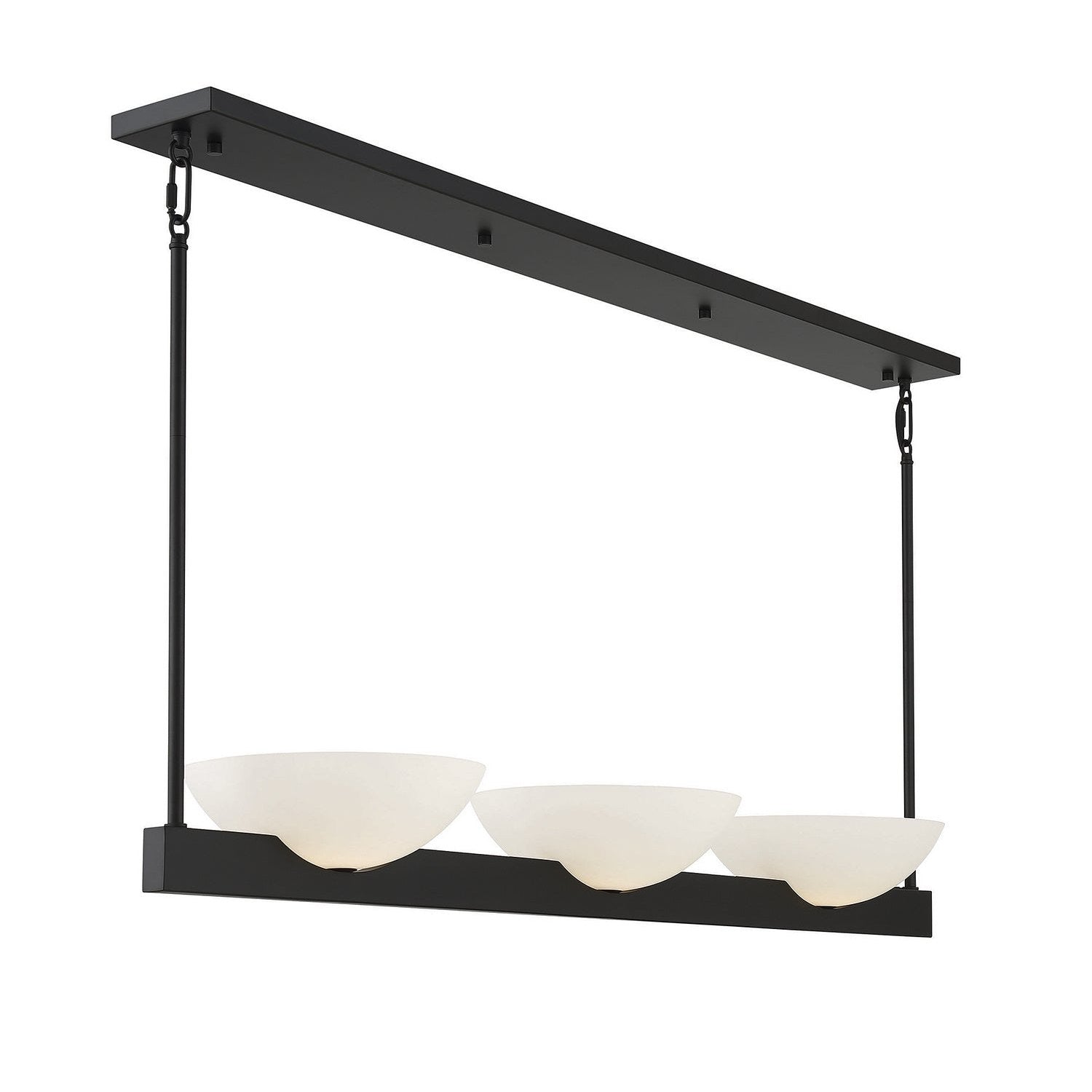 Savoy House - 1-1614-3-89 - Three Light Linear Chandelier - Fallon - Matte Black