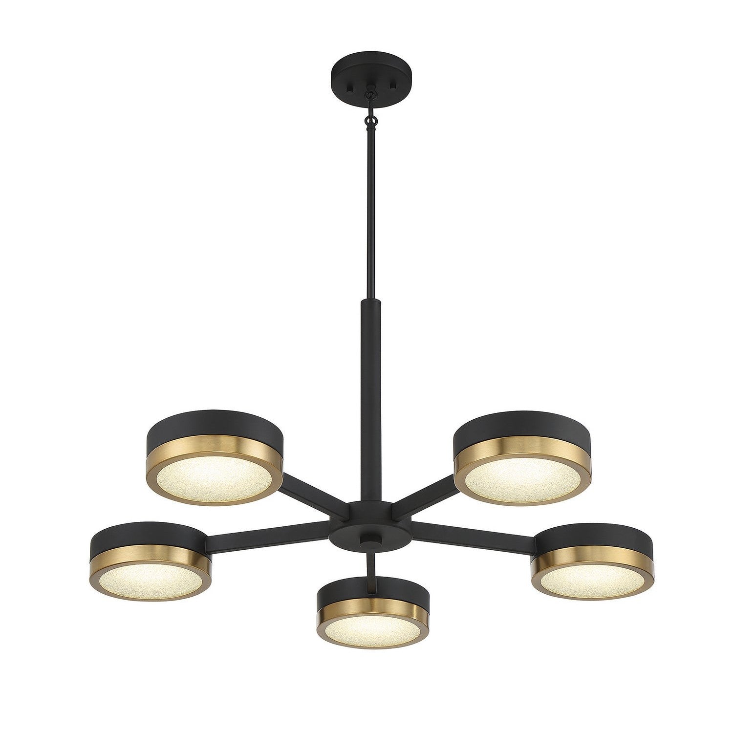 Savoy House - 1-1635-5-143 - LED Chandelier - Ashor - Matte Black with Warm Brass