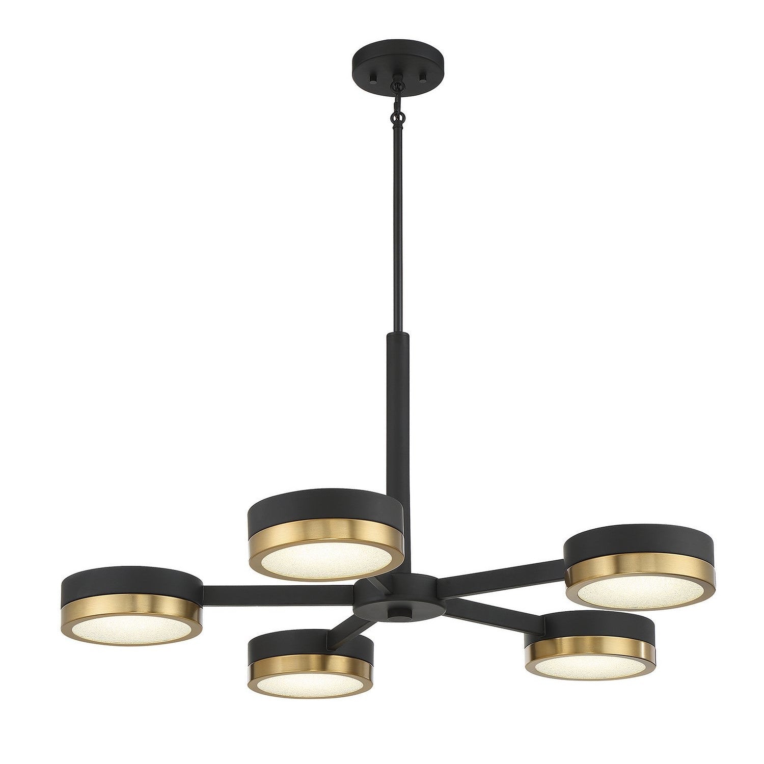 Savoy House - 1-1635-5-143 - LED Chandelier - Ashor - Matte Black with Warm Brass