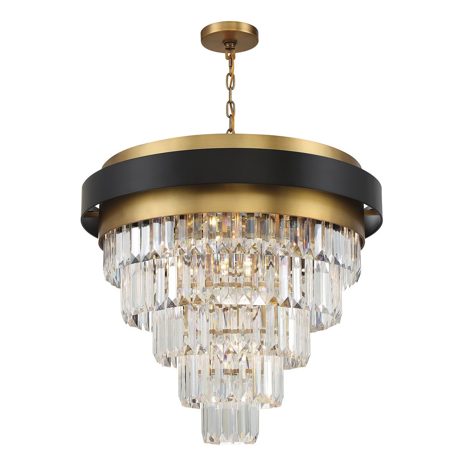 Savoy House - 1-1668-9-143 - Nine Light Chandelier - Marquise - Matte Black with Warm Brass