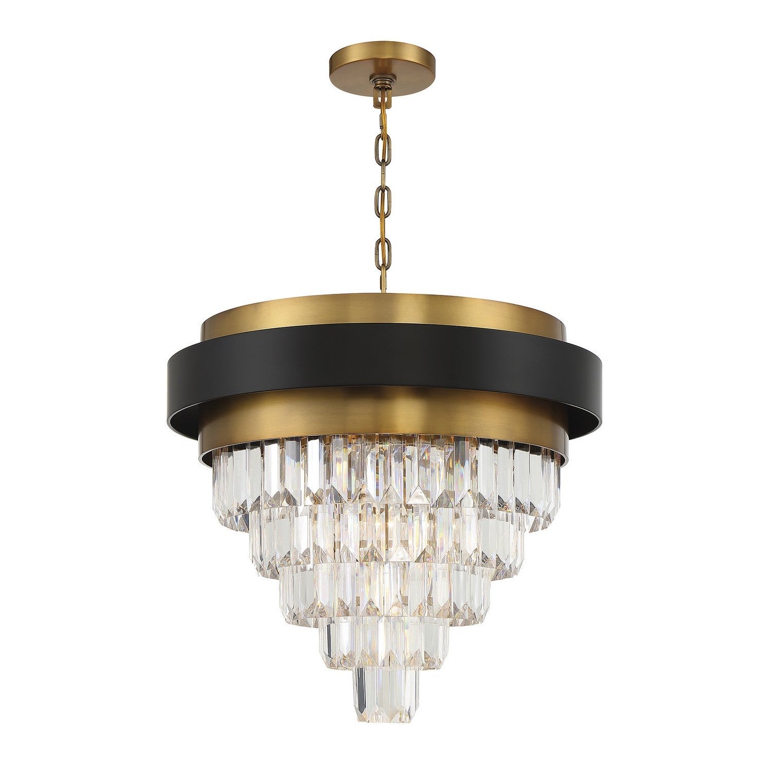 Savoy House - 1-1669-4-143 - Four Light Chandelier - Marquise - Matte Black with Warm Brass