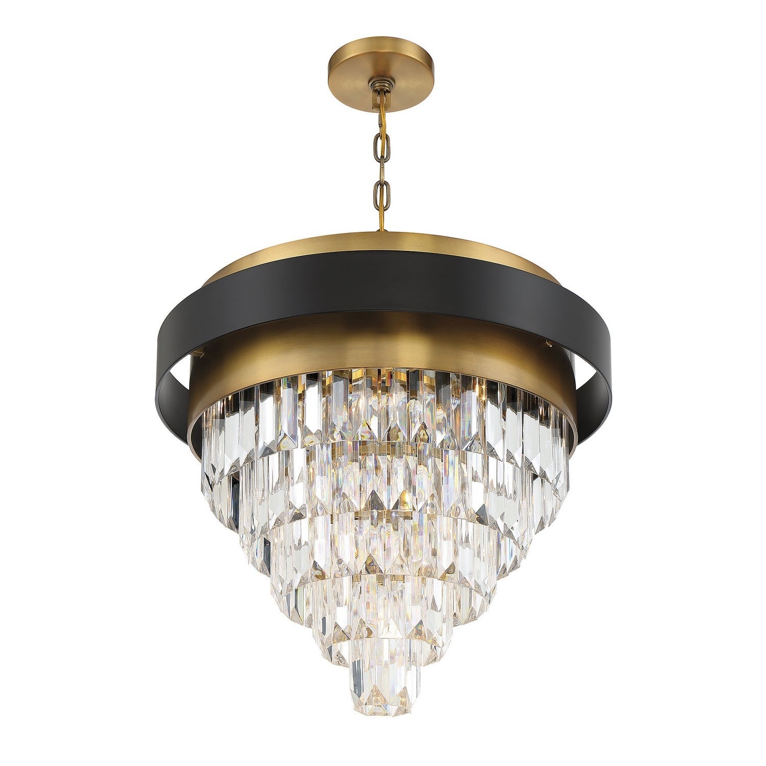 Savoy House - 1-1669-4-143 - Four Light Chandelier - Marquise - Matte Black with Warm Brass