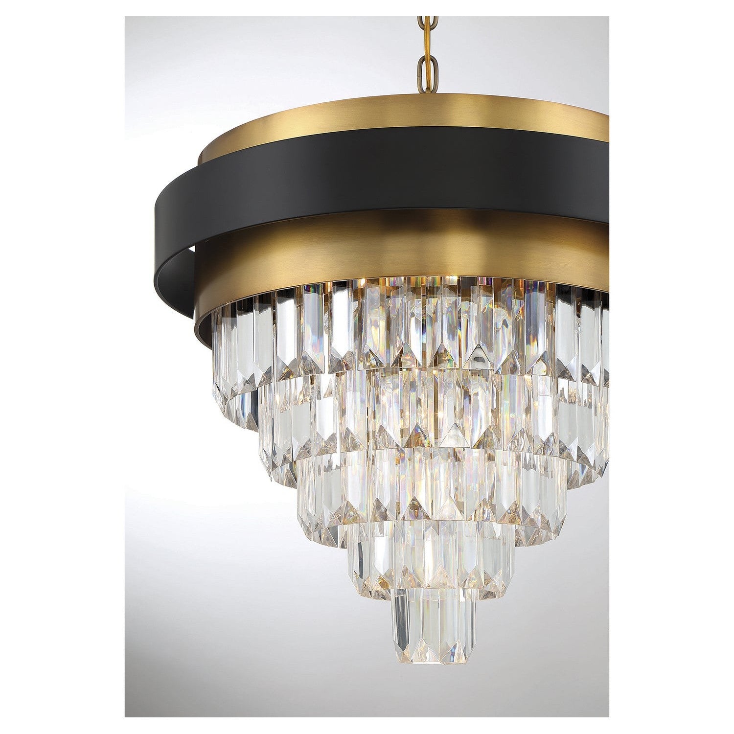 Savoy House - 1-1669-4-143 - Four Light Chandelier - Marquise - Matte Black with Warm Brass