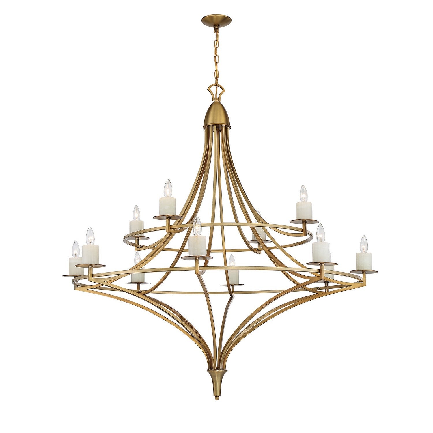 Savoy House - 1-1672-12-322 - 12 Light Chandelier - Director - Warm Brass