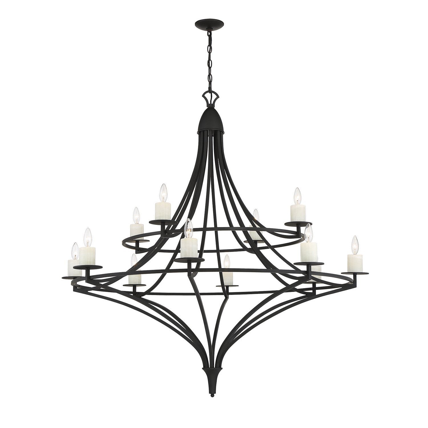 Savoy House - 1-1672-12-89 - 12 Light Chandelier - Director - Matte Black
