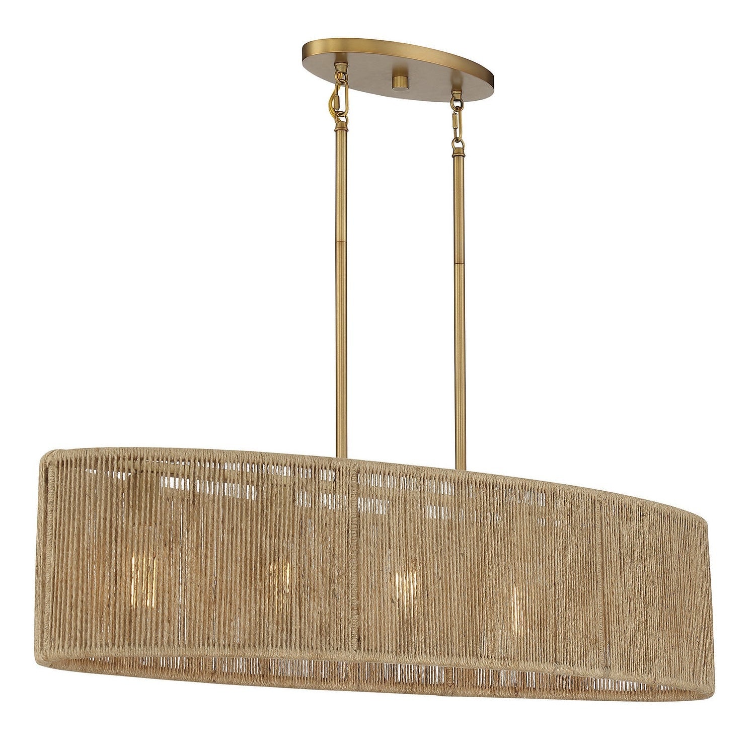 Savoy House - 1-1738-5-320 - Five Light Chandelier - Ashe - Warm Brass and Rope