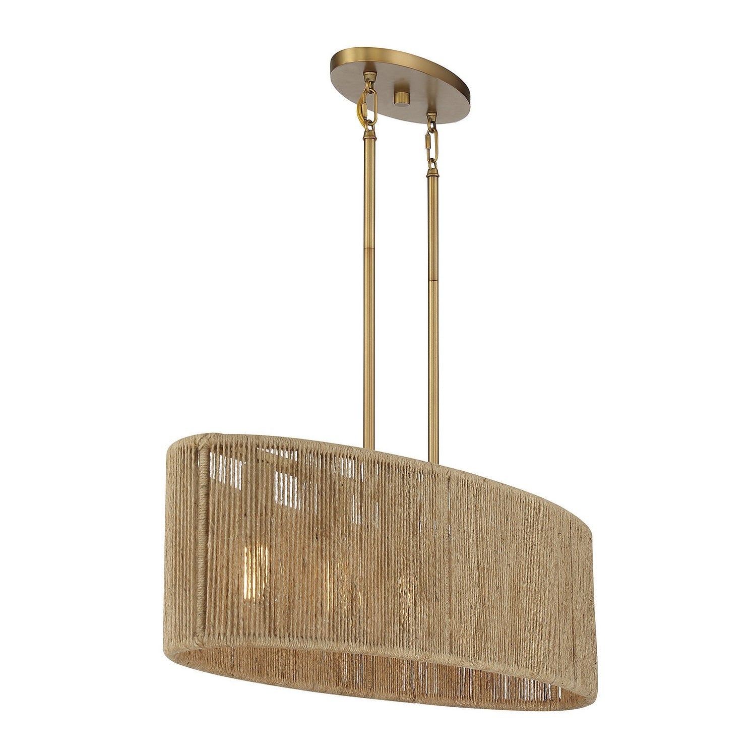 Savoy House - 1-1738-5-320 - Five Light Chandelier - Ashe - Warm Brass and Rope