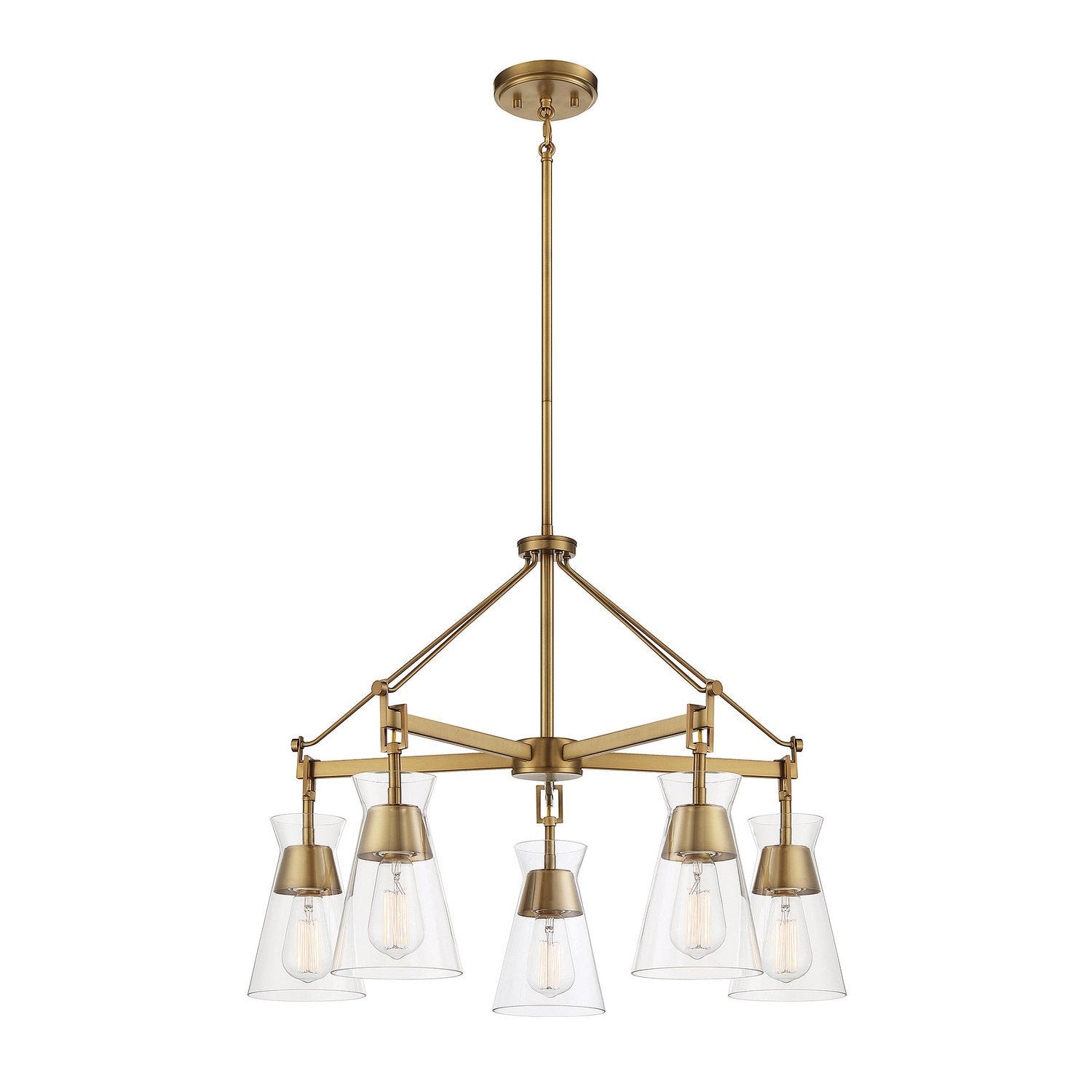 Savoy House - 1-1832-5-322 - Five Light Chandelier - Lakewood - Warm Brass