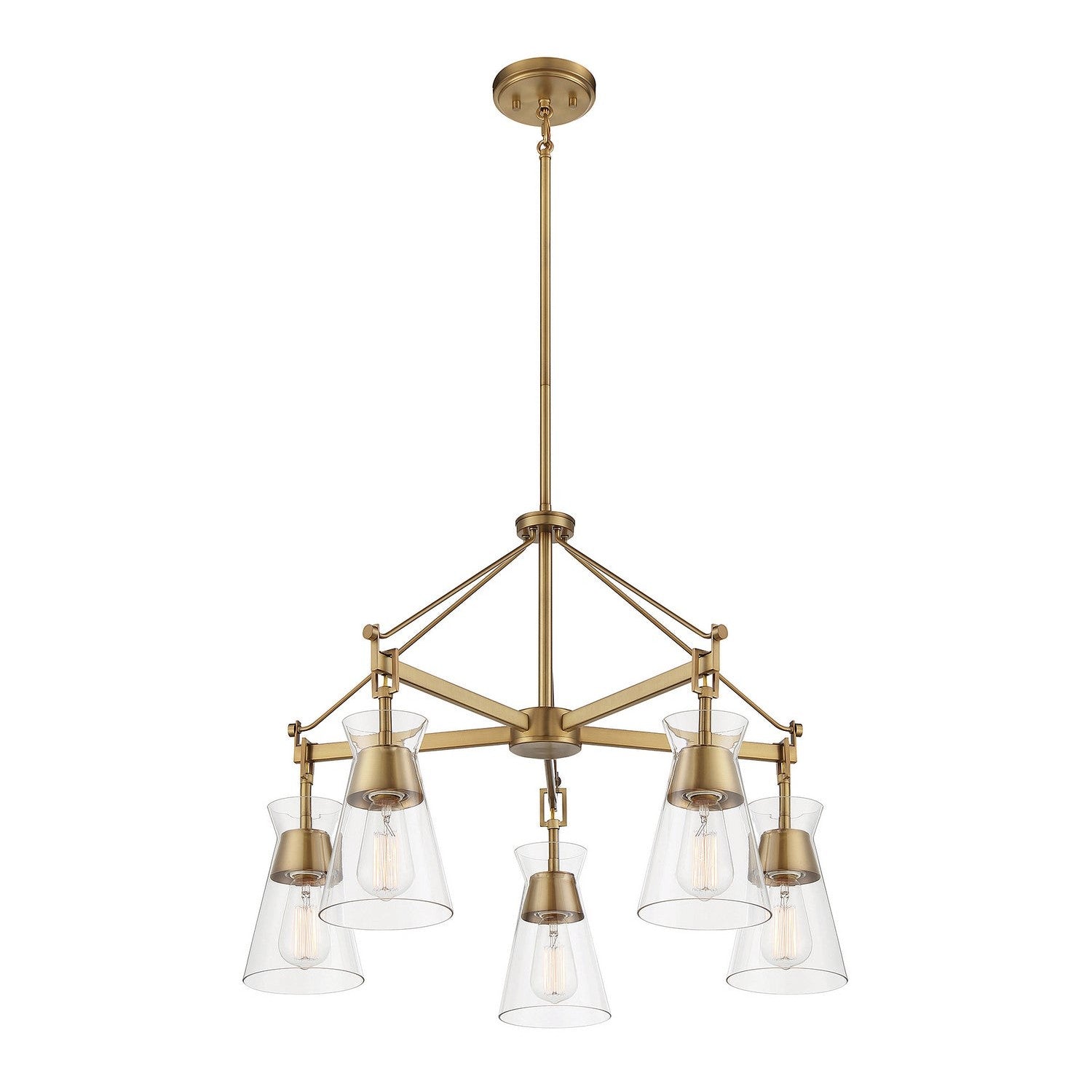 Savoy House - 1-1832-5-322 - Five Light Chandelier - Lakewood - Warm Brass