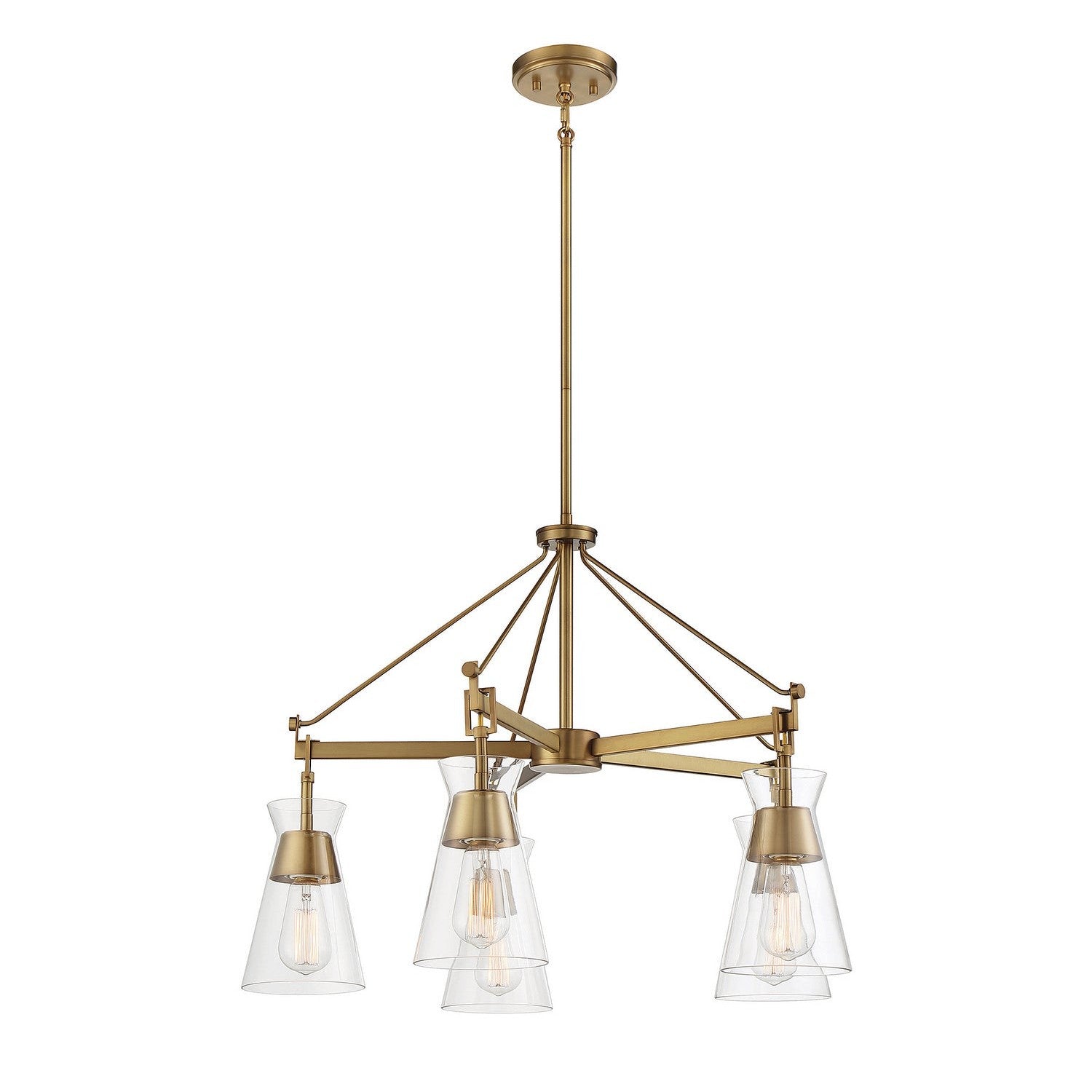 Savoy House - 1-1832-5-322 - Five Light Chandelier - Lakewood - Warm Brass