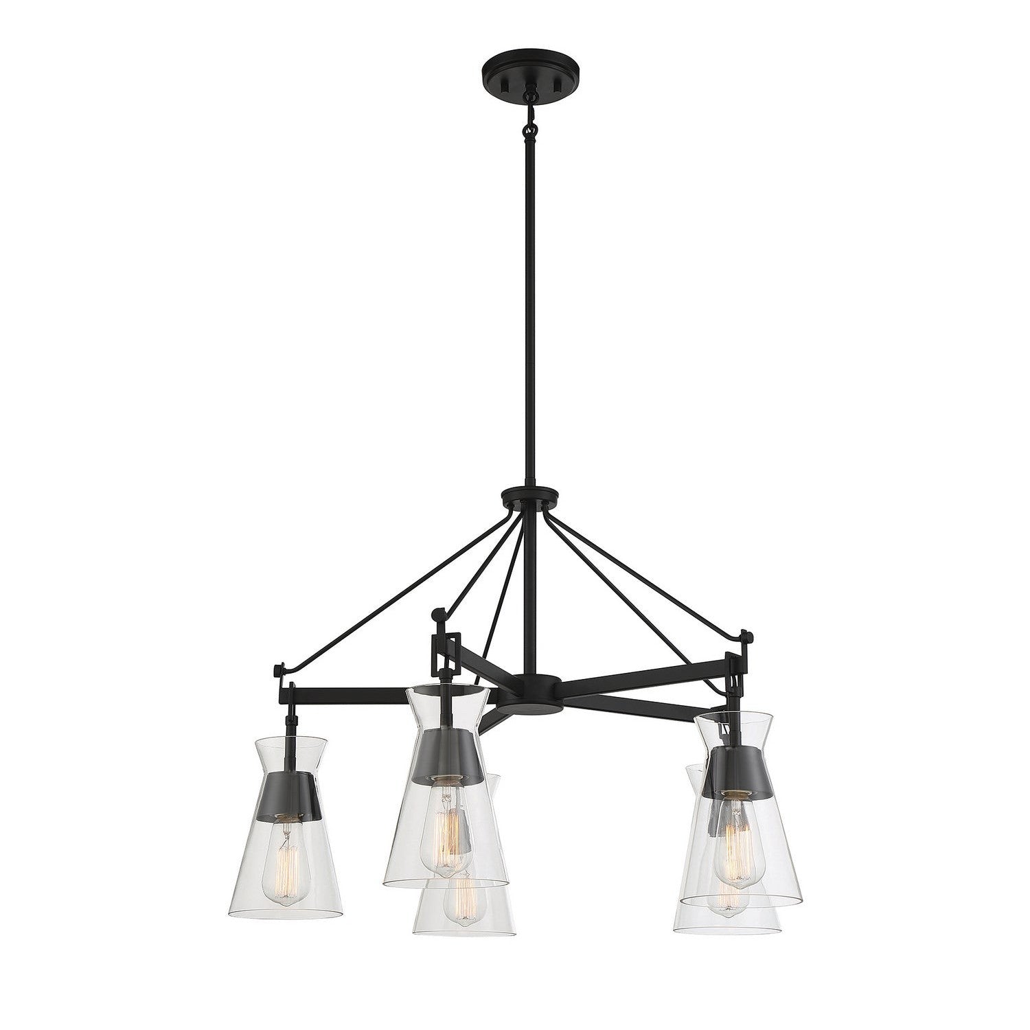 Savoy House - 1-1832-5-89 - Five Light Chandelier - Lakewood - Matte Black