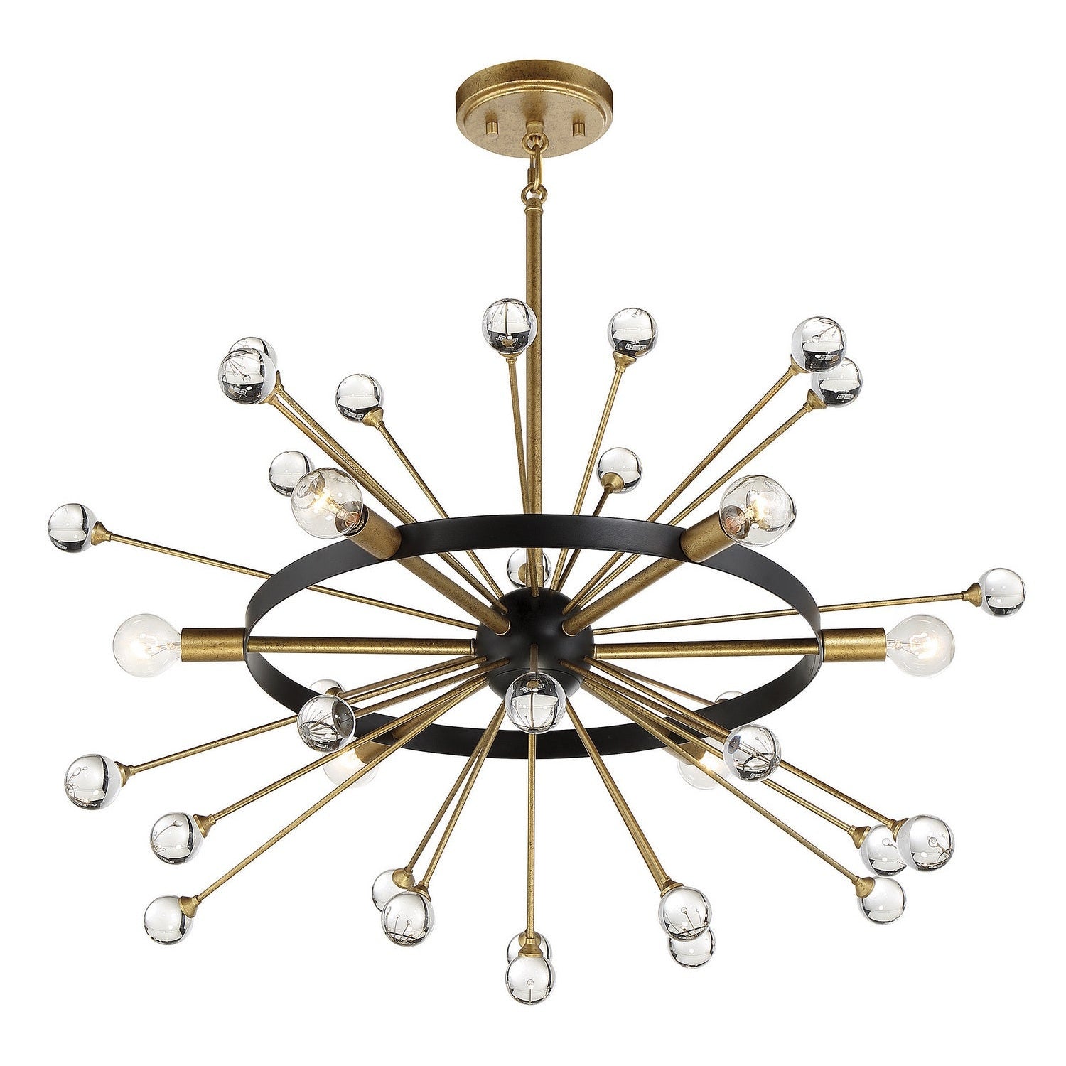Savoy House - 1-1857-6-62 - Six Light Chandelier - Ariel - Como Black with Gold