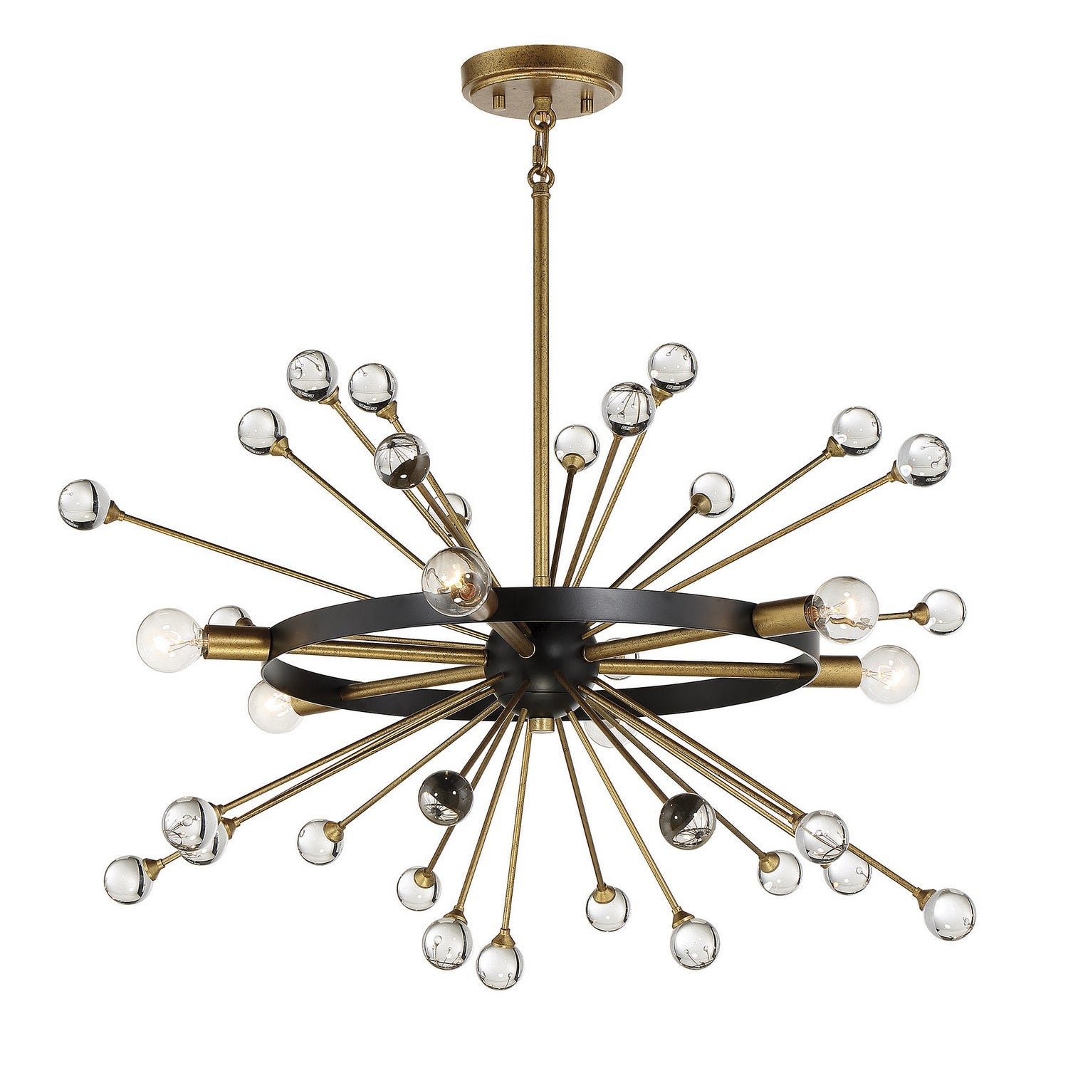 Savoy House - 1-1857-6-62 - Six Light Chandelier - Ariel - Como Black with Gold