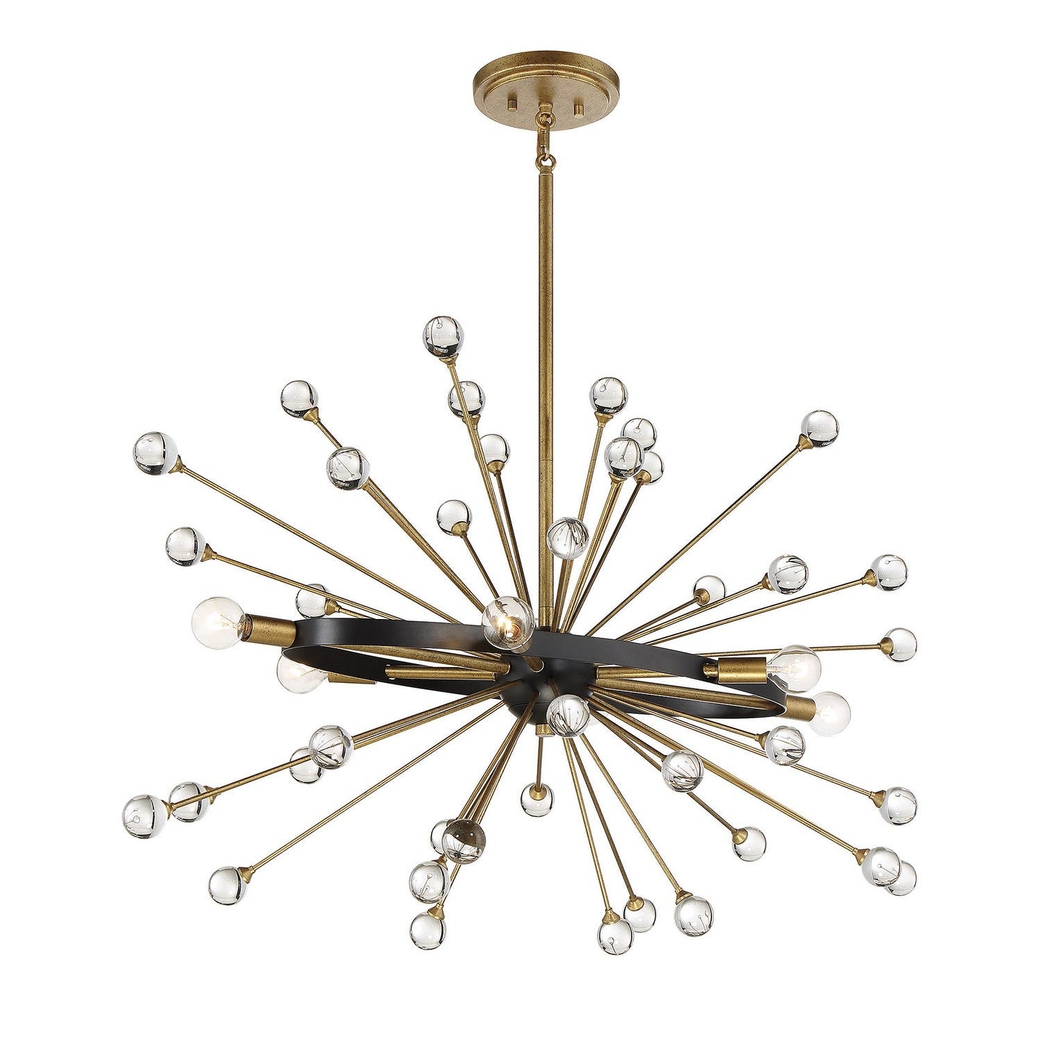 Savoy House - 1-1858-6-62 - Six Light Chandelier - Ariel - Como Black with Gold