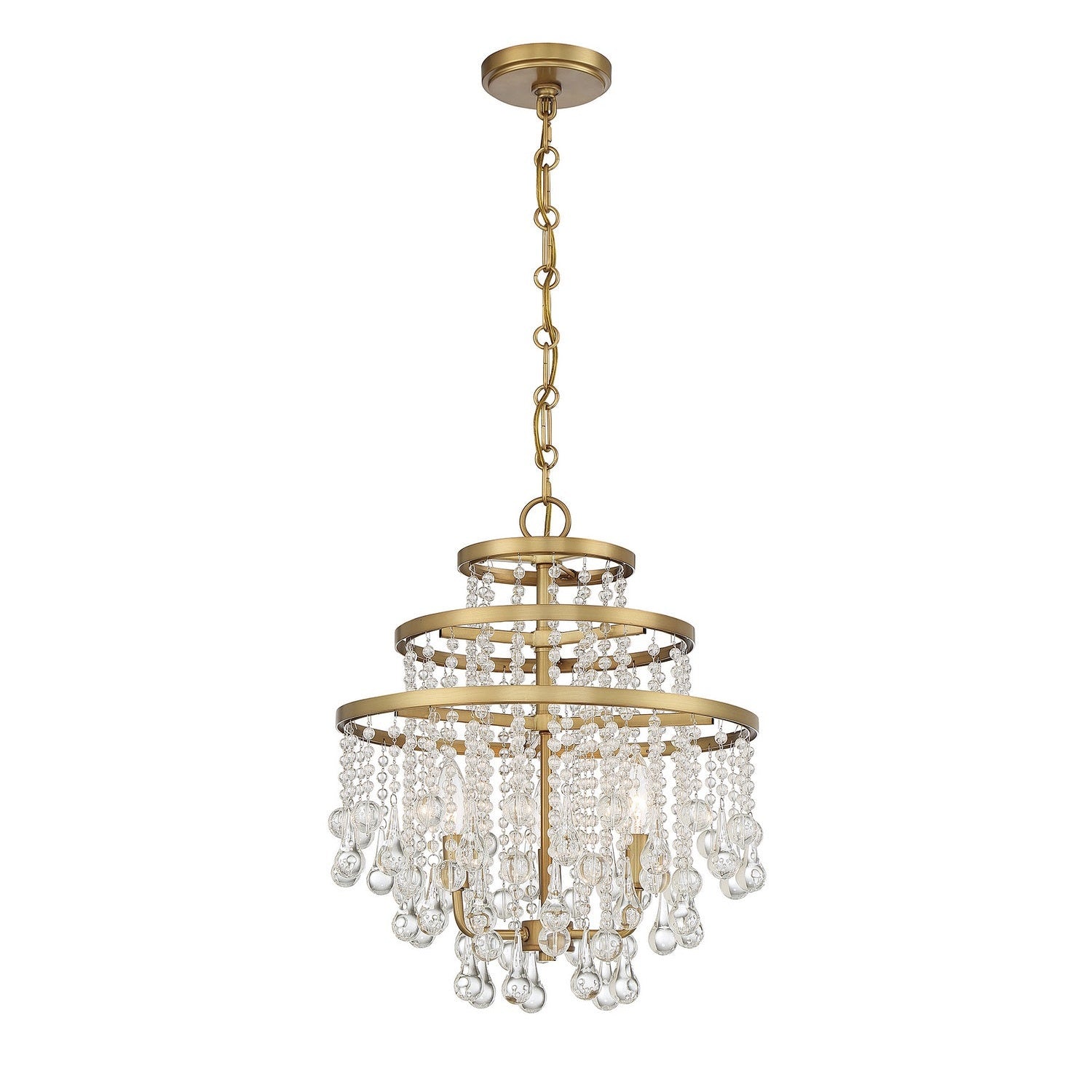 Savoy House - 1-1865-3-322 - Three Light Mini Chandelier - Luna - Warm Brass