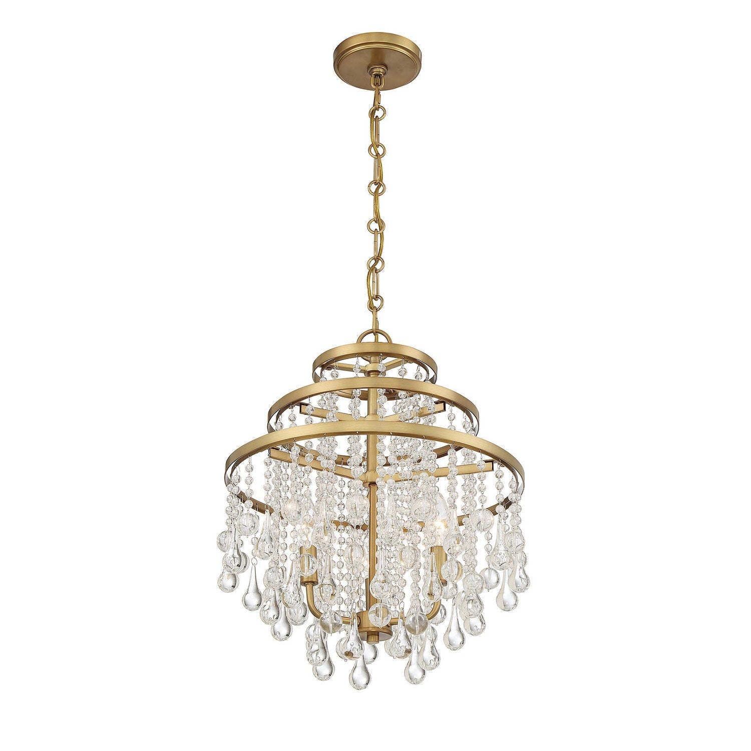 Savoy House - 1-1865-3-322 - Three Light Mini Chandelier - Luna - Warm Brass