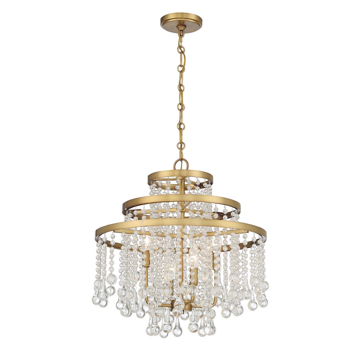 Savoy House - 1-1866-4-322 - Four Light Chandelier - Luna - Warm Brass