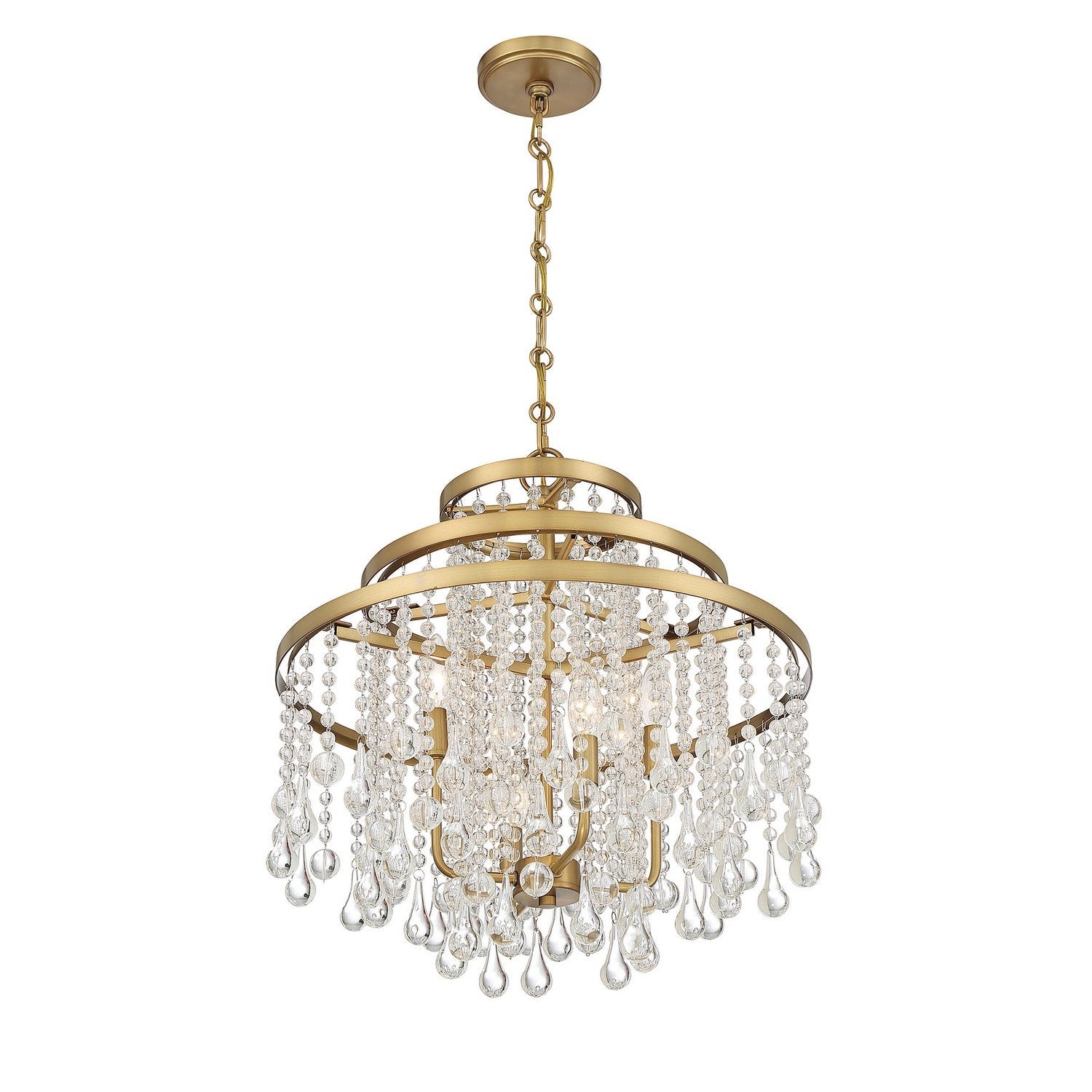 Savoy House - 1-1866-4-322 - Four Light Chandelier - Luna - Warm Brass