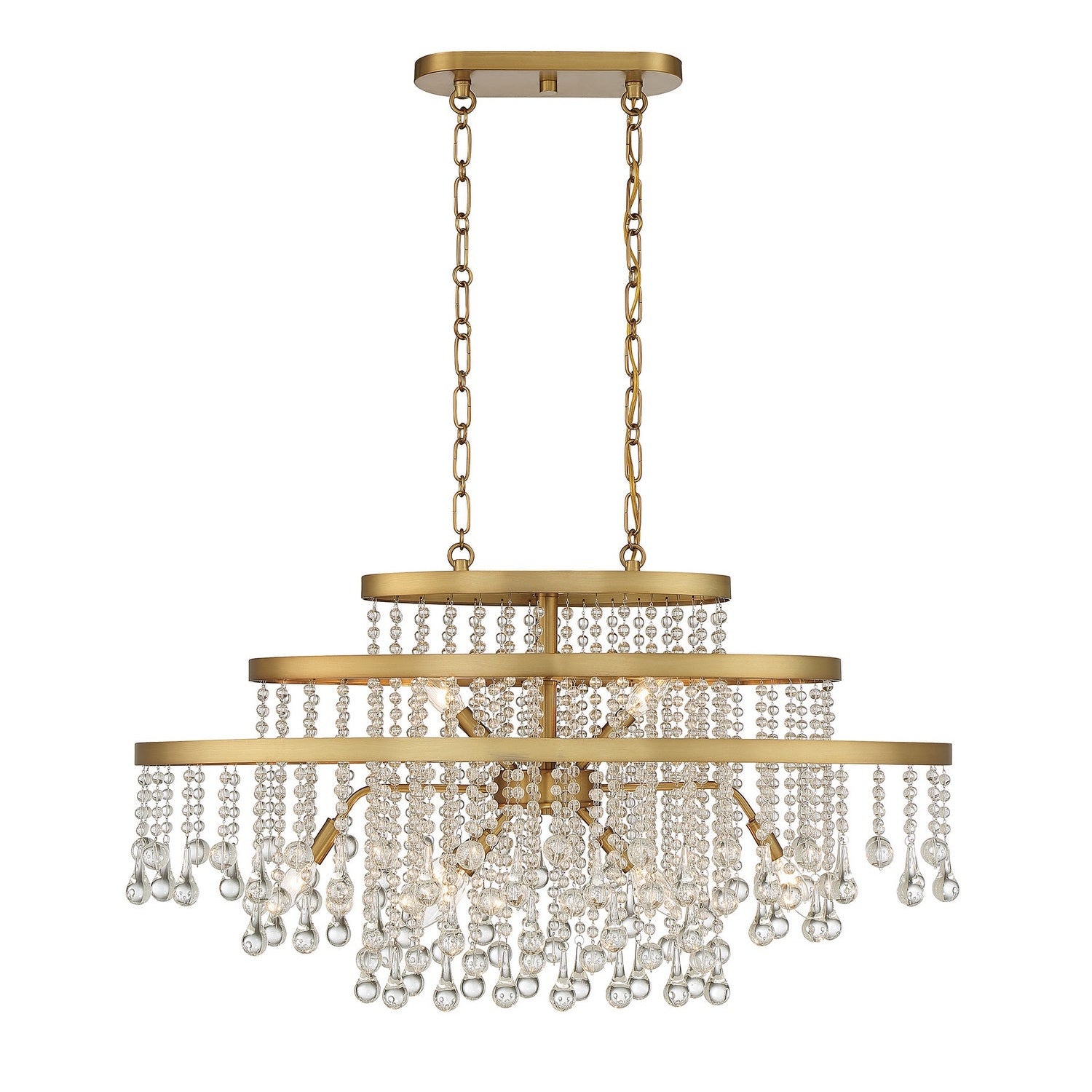 Savoy House - 1-1867-10-322 - Ten Light Chandelier - Luna - Warm Brass