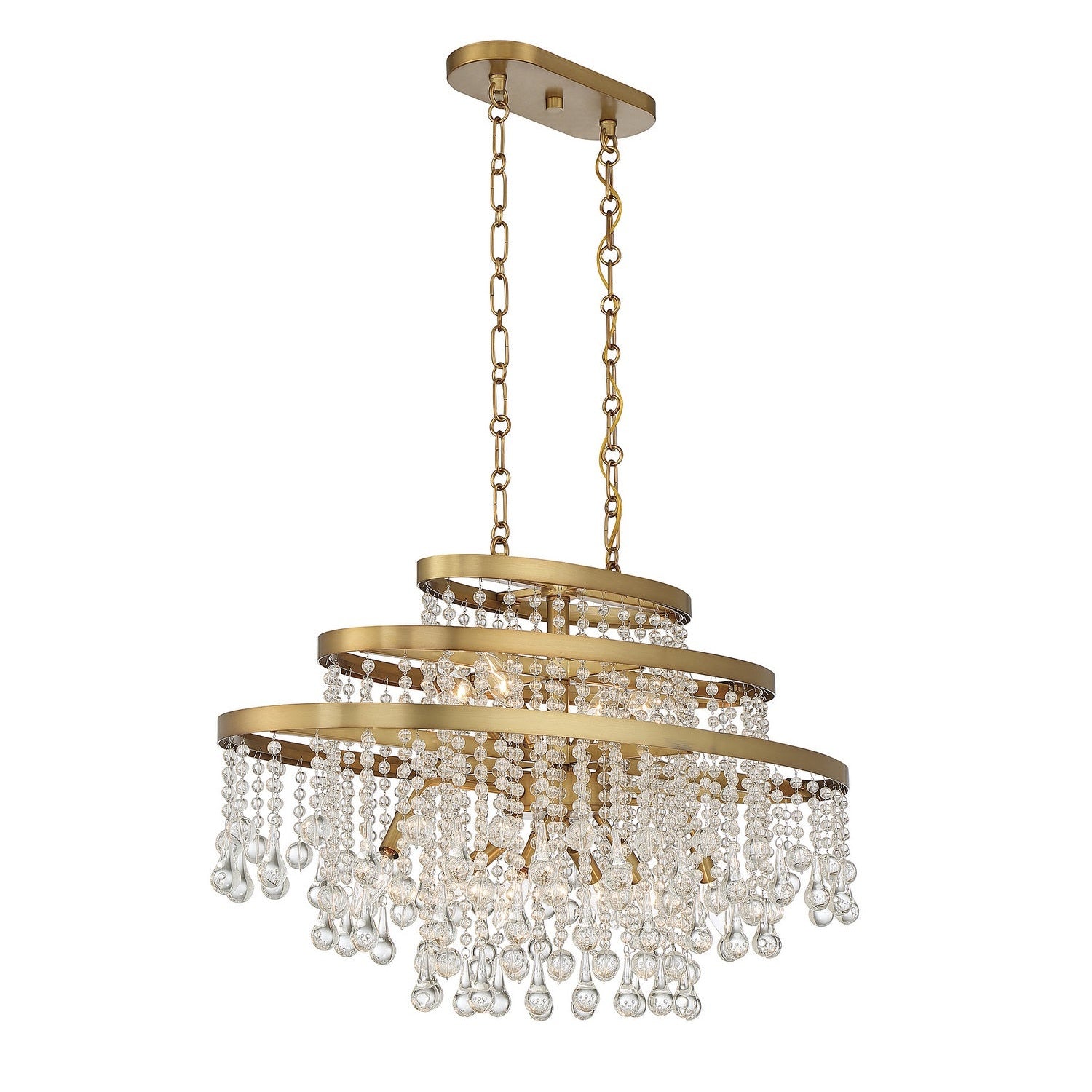Savoy House - 1-1867-10-322 - Ten Light Chandelier - Luna - Warm Brass