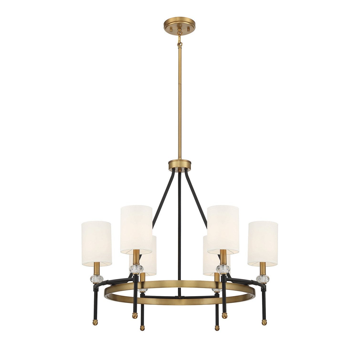 Savoy House - 1-1893-6-143 - Six Light Chandelier - Tivoli - Matte Black with Warm Brass
