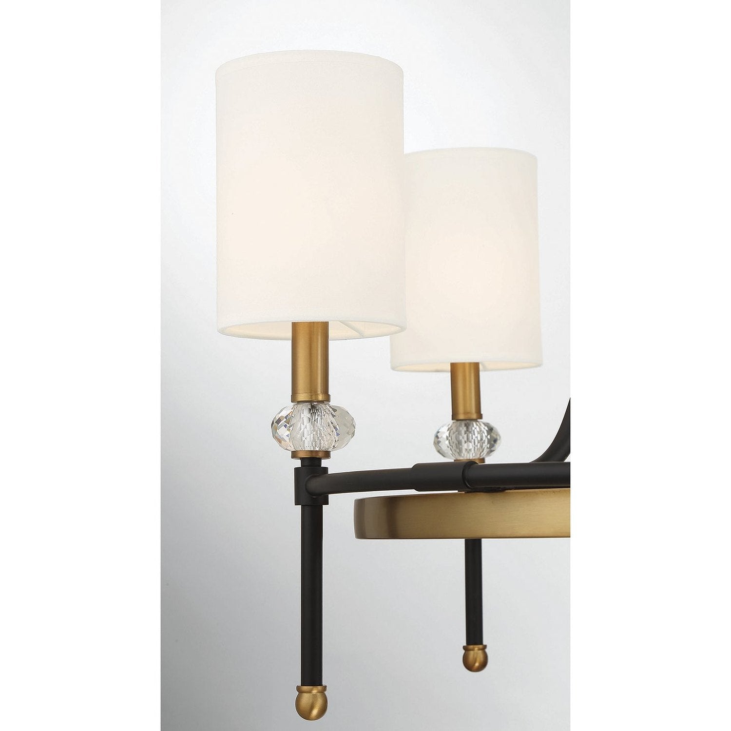 Savoy House - 1-1893-6-143 - Six Light Chandelier - Tivoli - Matte Black with Warm Brass