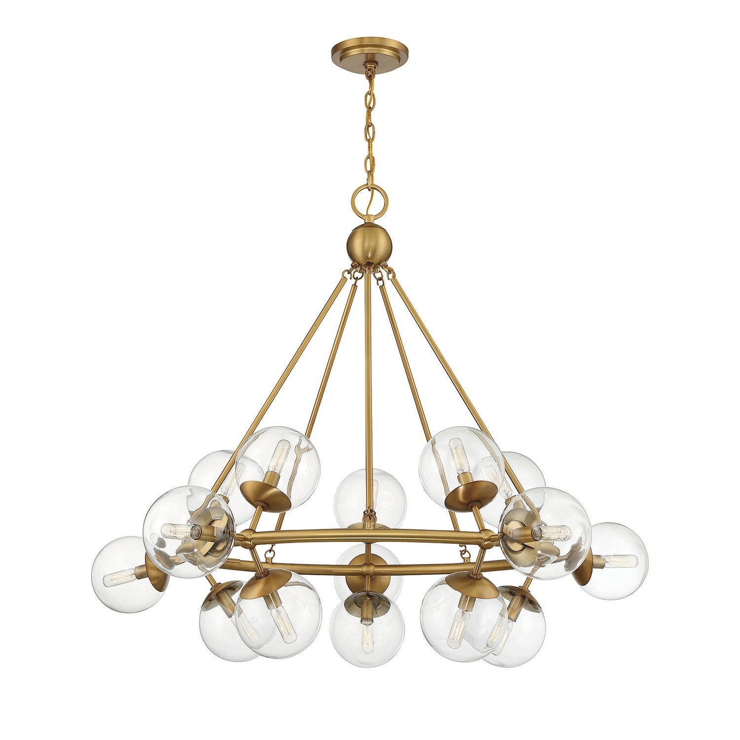 Savoy House - 1-1932-15-322 - 15 Light Chandelier - Orion - Warm Brass