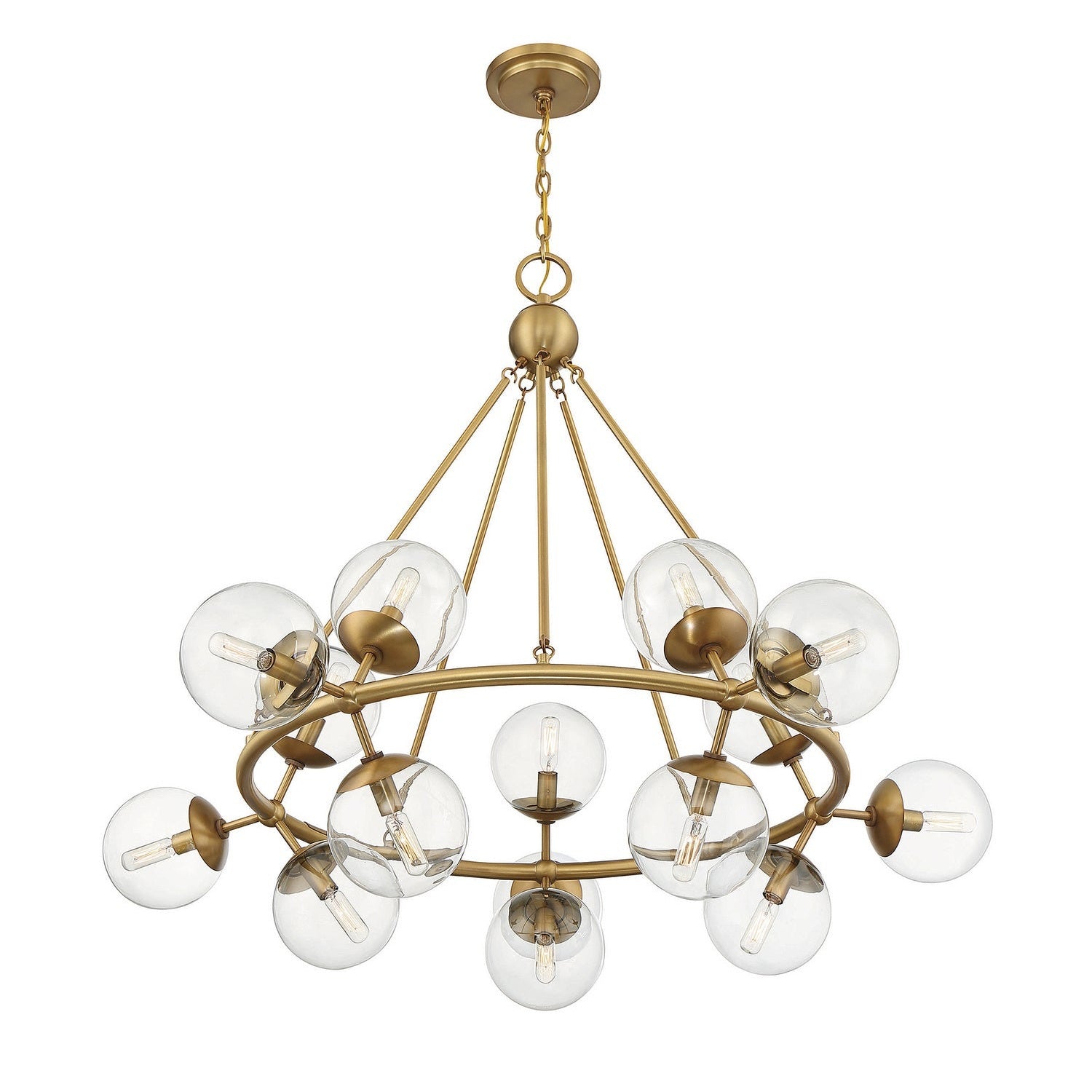 Savoy House - 1-1932-15-322 - 15 Light Chandelier - Orion - Warm Brass