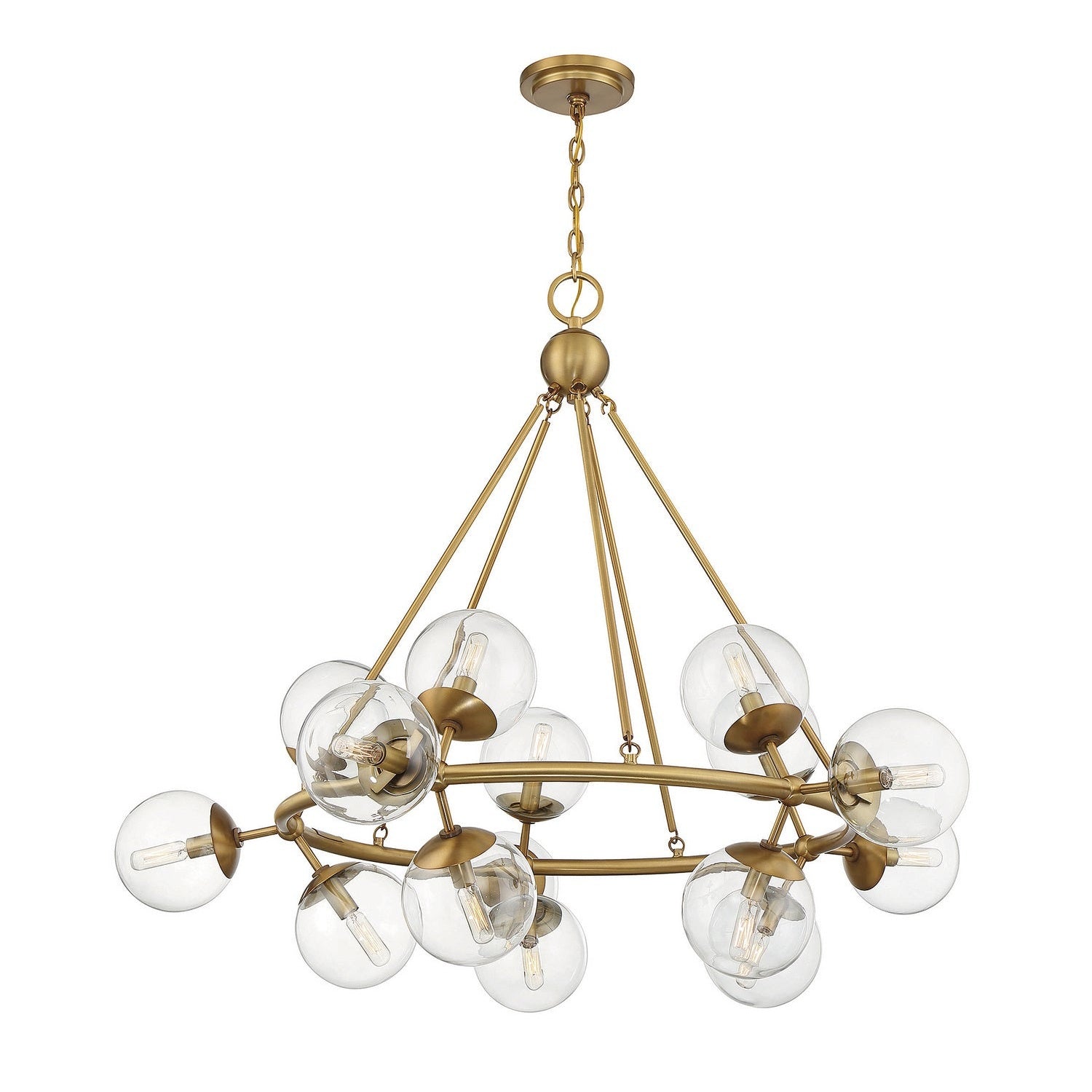 Savoy House - 1-1932-15-322 - 15 Light Chandelier - Orion - Warm Brass