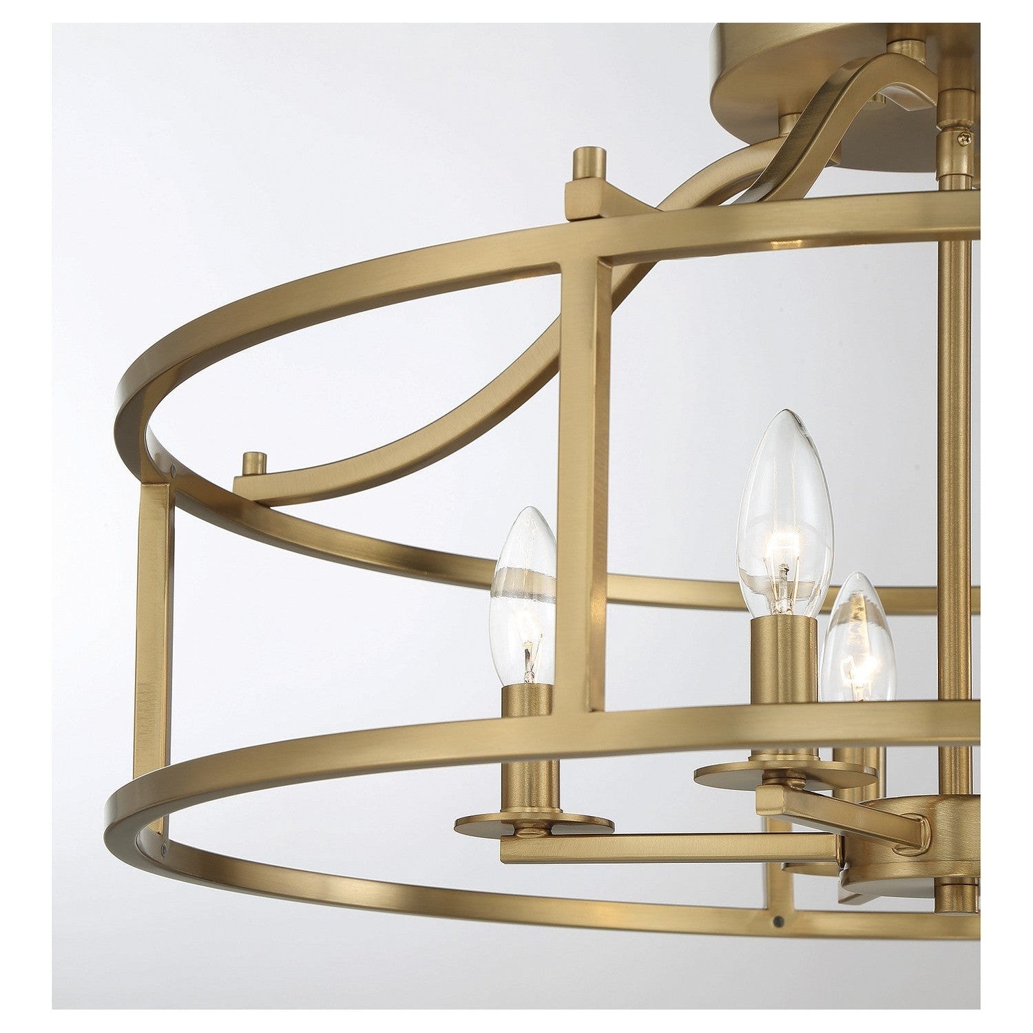 Savoy House - 6-1679-5-322 - Five Light Semi Flush Mount - Stockton - Warm Brass
