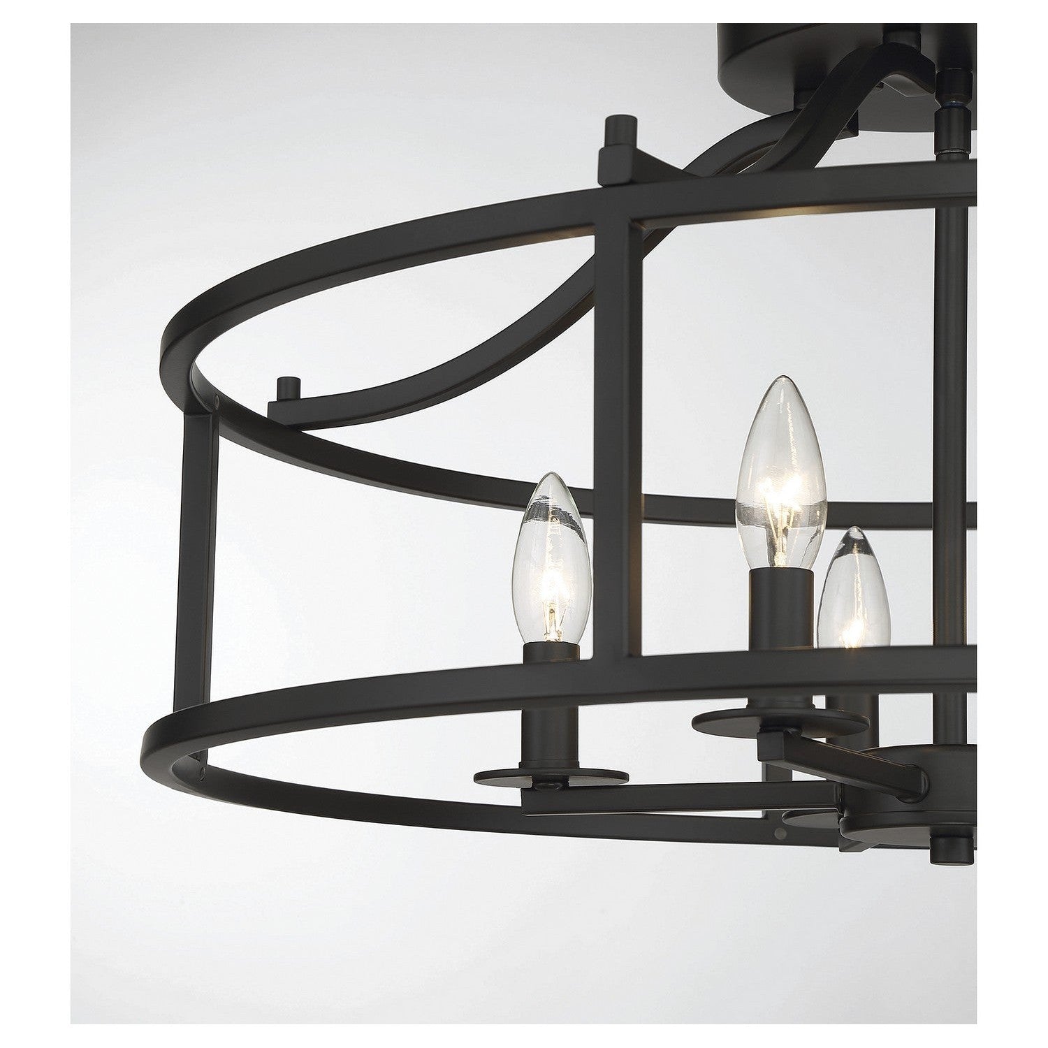 Savoy House - 6-1679-5-89 - Five Light Semi Flush Mount - Stockton - Matte Black