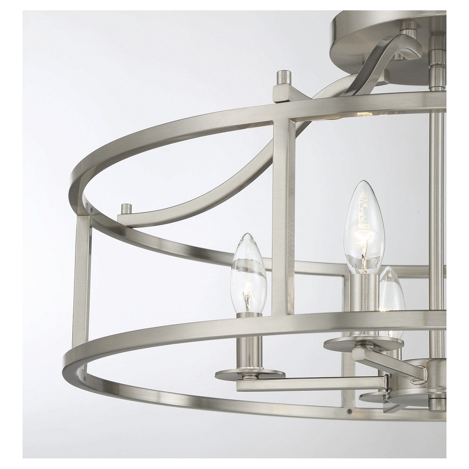 Savoy House - 6-1679-5-SN - Five Light Semi Flush Mount - Stockton - Satin Nickel