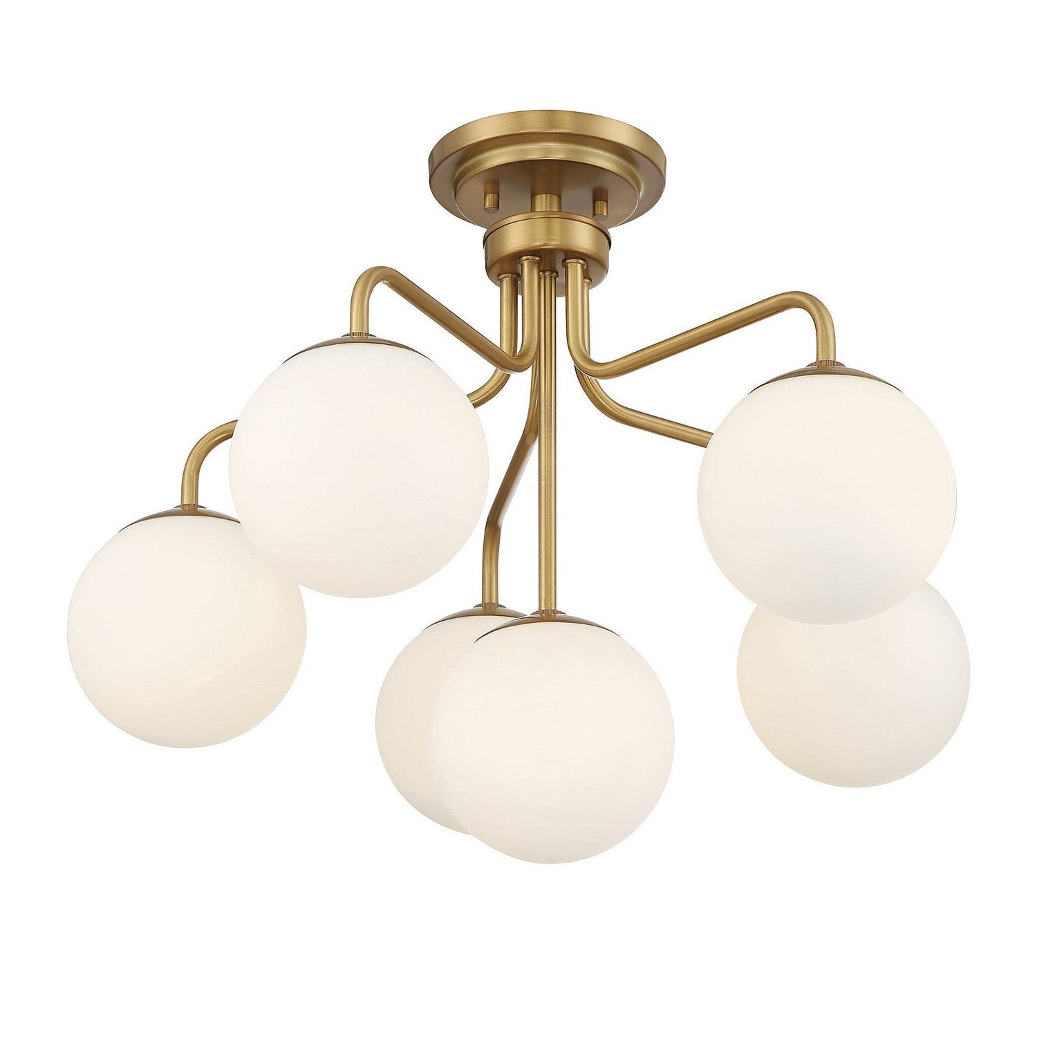 Savoy House - 6-1950-6-322 - Six Light Semi-Flush Mount - Marco - Warm Brass