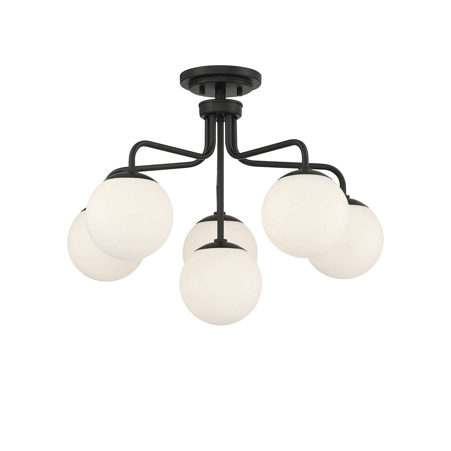 Savoy House - 6-1950-6-89 - Six Light Semi-Flush Mount - Marco - Matte Black