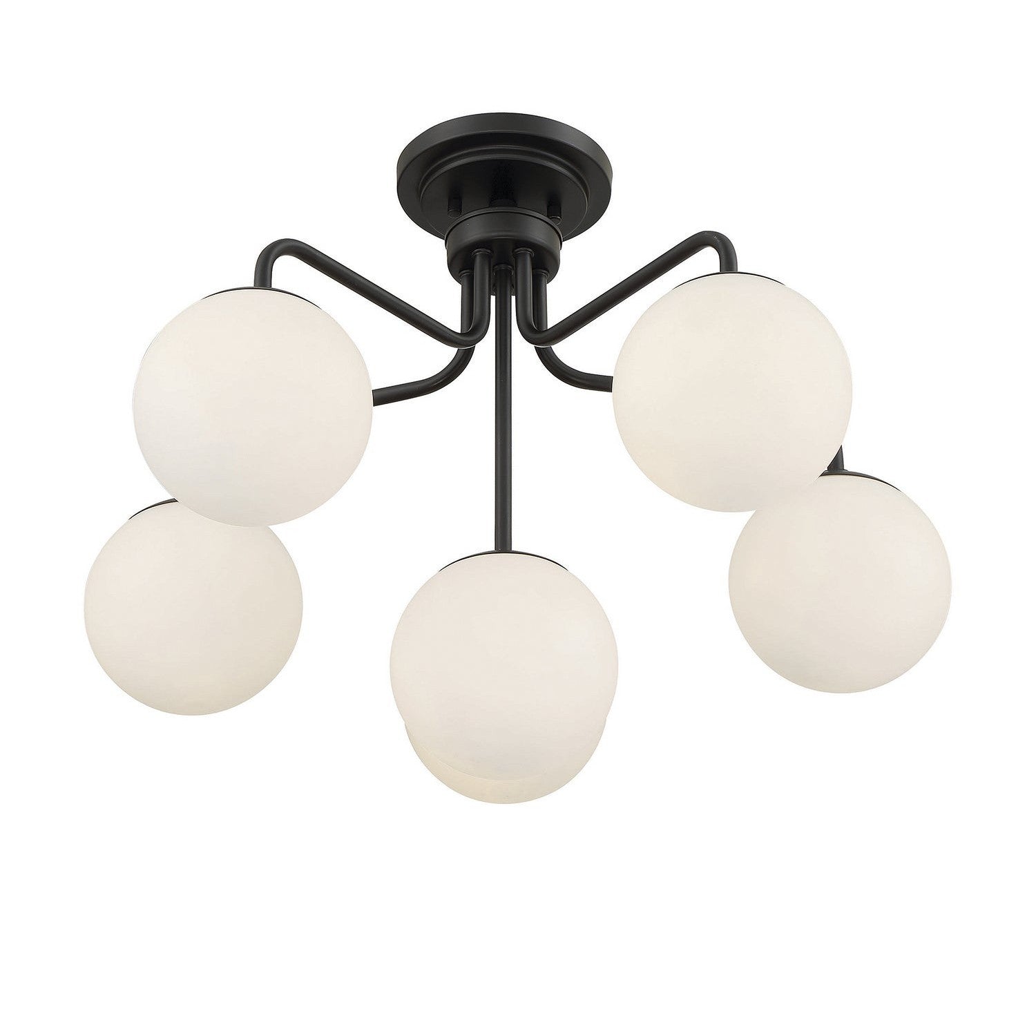 Savoy House - 6-1950-6-89 - Six Light Semi-Flush Mount - Marco - Matte Black