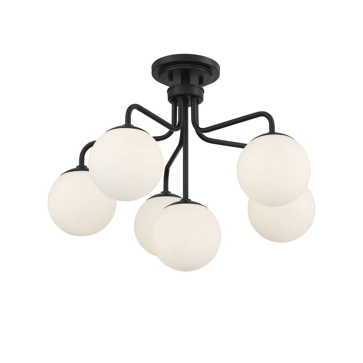 Savoy House - 6-1950-6-89 - Six Light Semi-Flush Mount - Marco - Matte Black