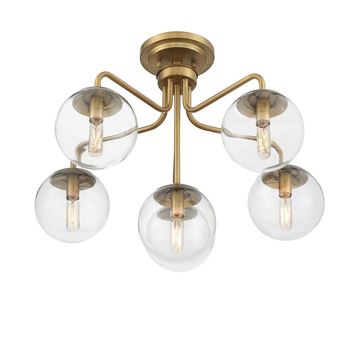 Savoy House - 6-1951-6-322 - Six Light Semi-Flush Mount - Marco - Warm Brass